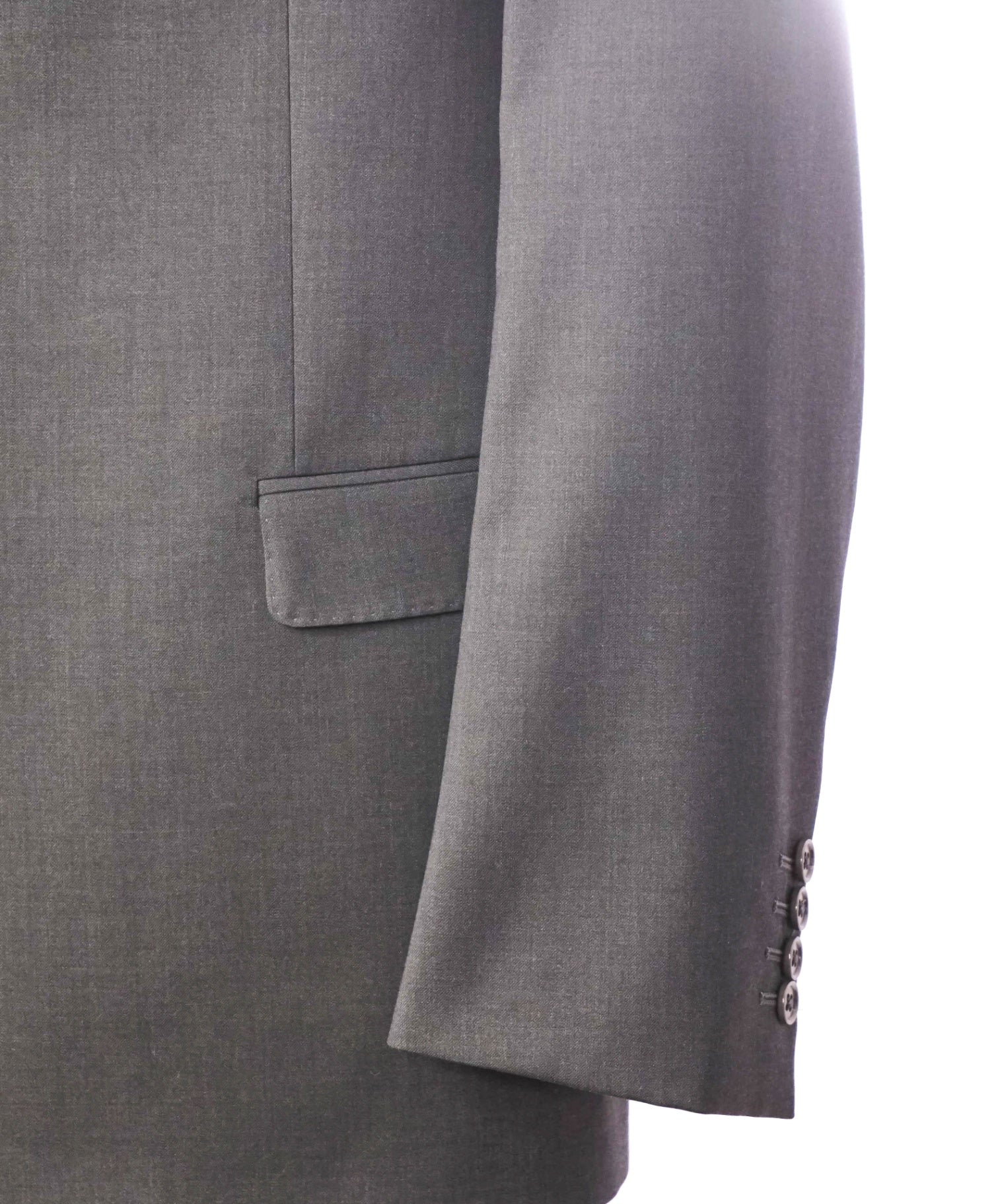 $1,995 ARMANI COLLEZIONI - Solid Gray "G LINE" Wool Suit - 48L