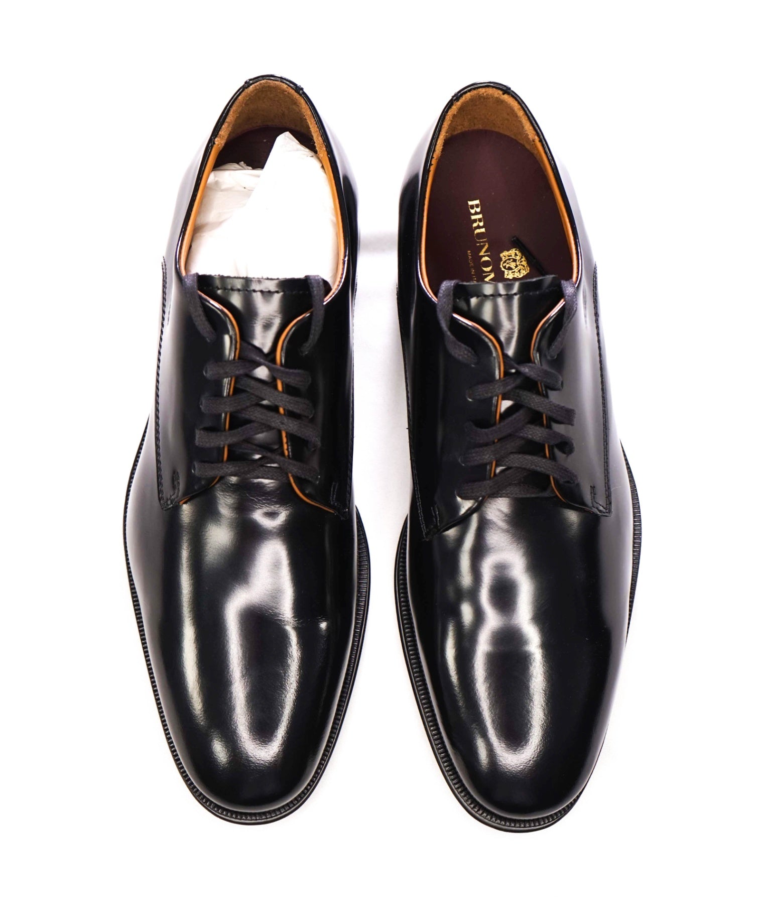 $395 BRUNOMAGLI - Black Leather Derby - 7 M