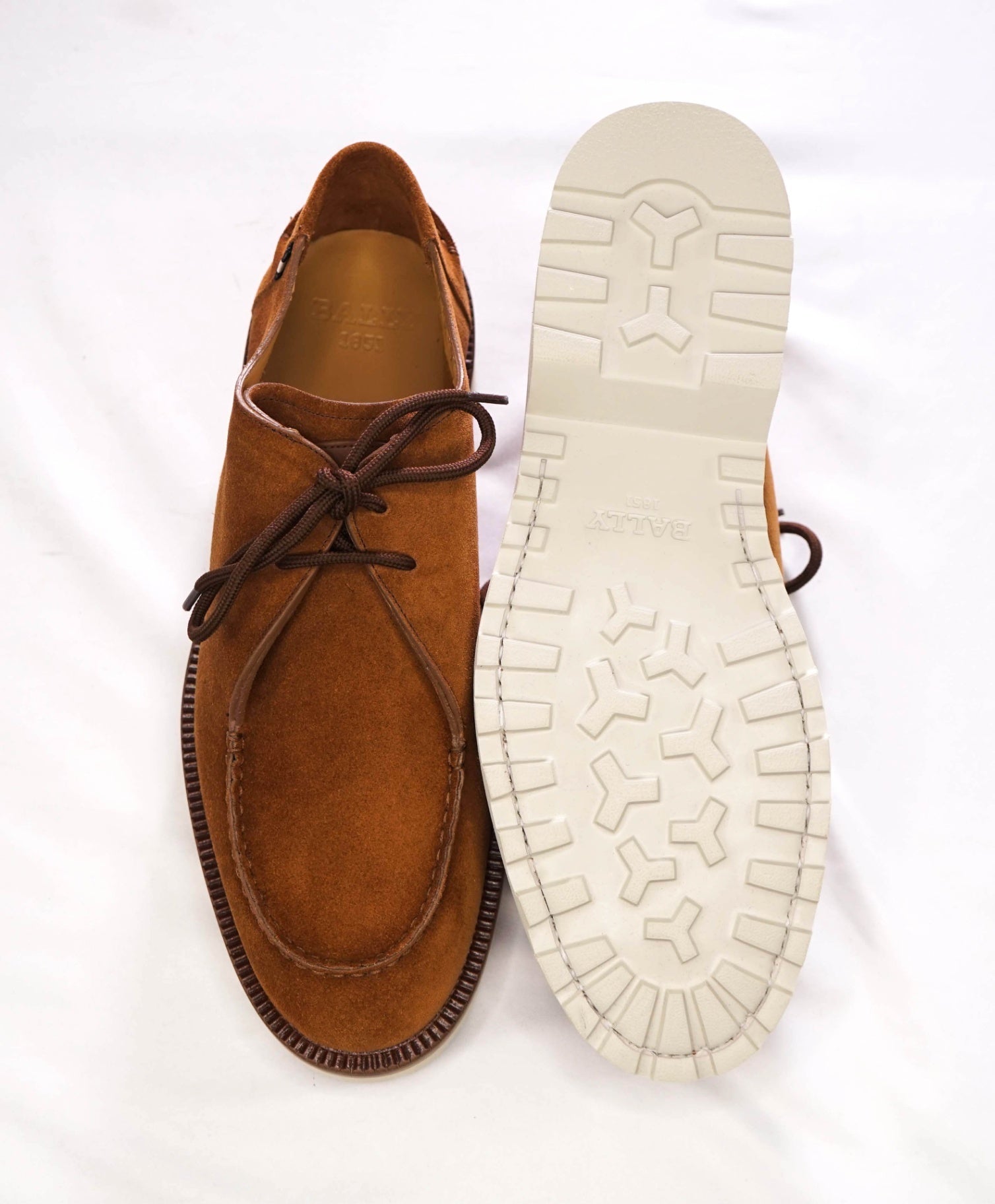 $820 BALLY - Brown Suede Derby - US 11 (10UK)