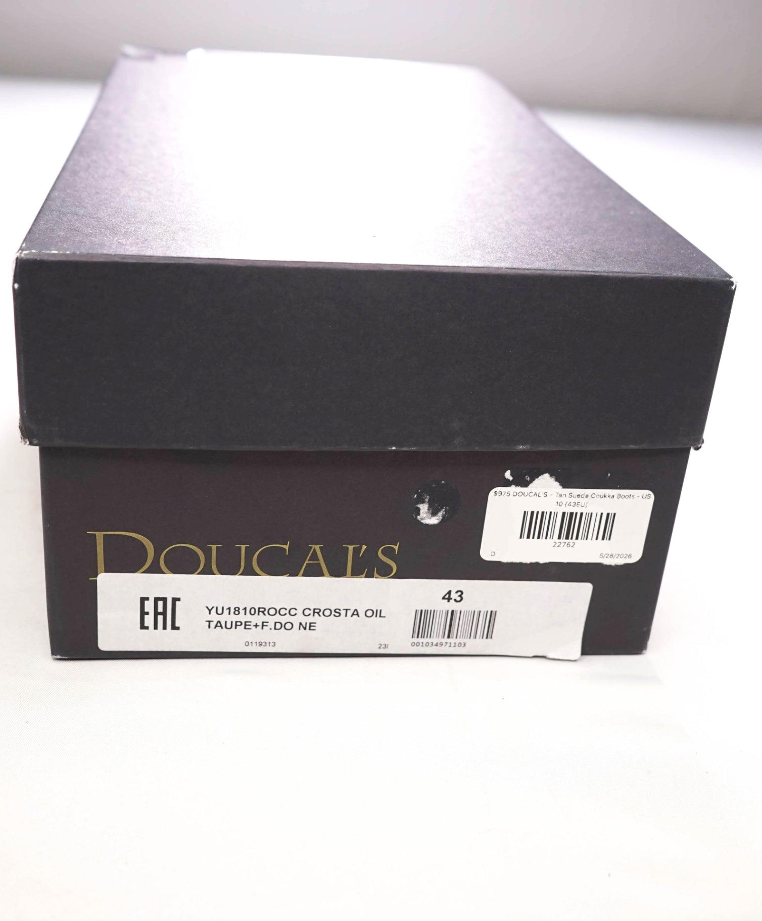 $975 DOUCAL'S - Tan Suede Distressed Chukka Boots - US 10 (43EU)