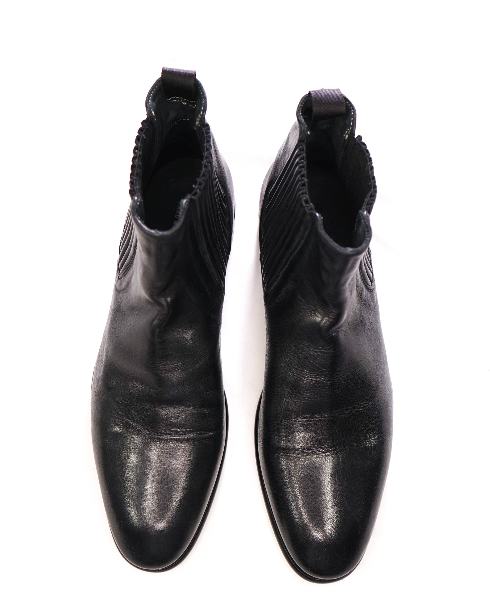$898 JOHN VARVATOS - Dark Gray Distressed Leather Boots - 8.5