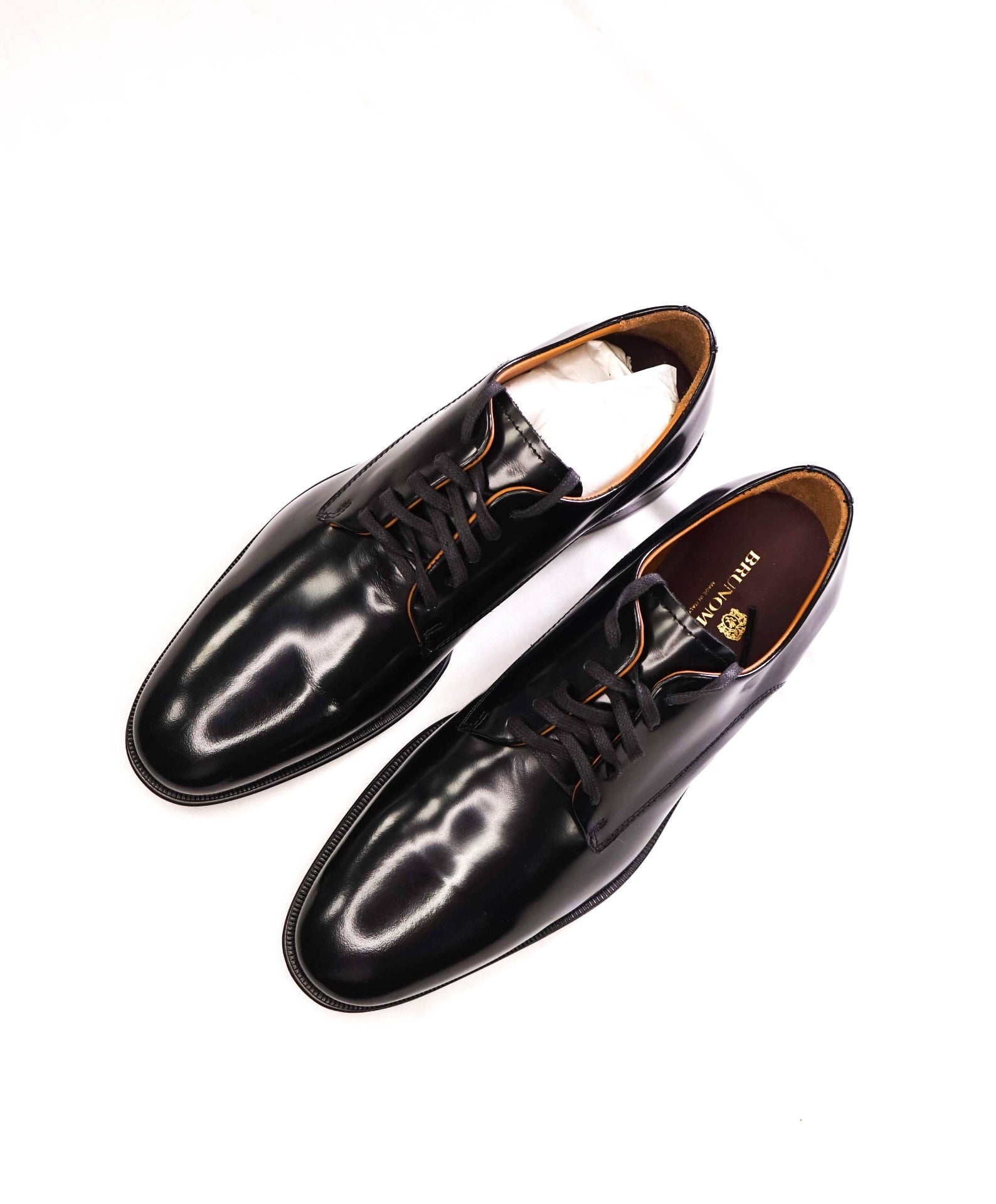 $395 BRUNOMAGLI - Black Leather Derby - 7 M