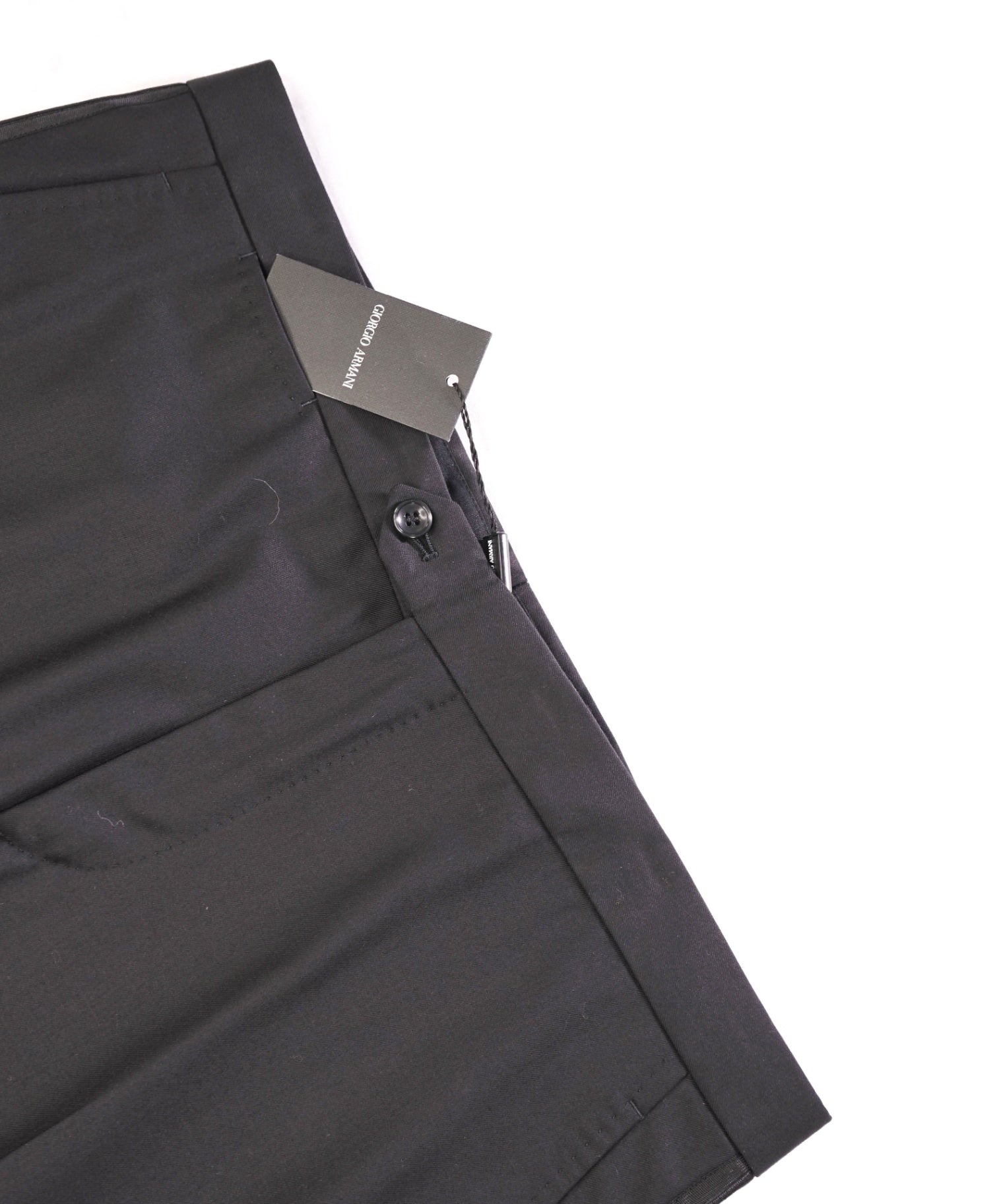 $1,275 GIORGIO ARMANI - *Custom 1 of 1* Black Tuxedo Pants - 36W
