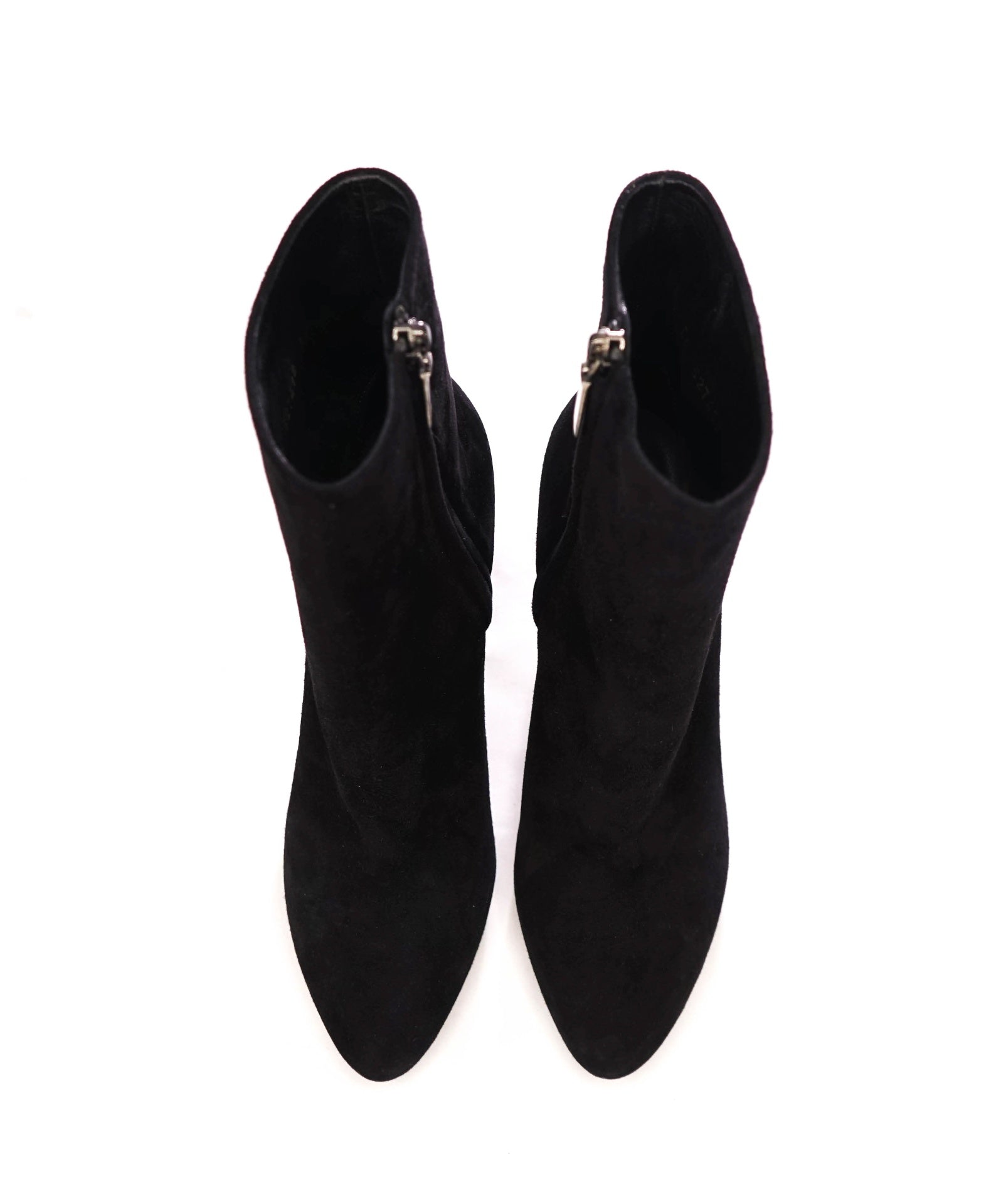 $1,000 YVES SAINT LAURENT - Black Suede LouLou 95 Ankle Boots - US 9 (39EU)