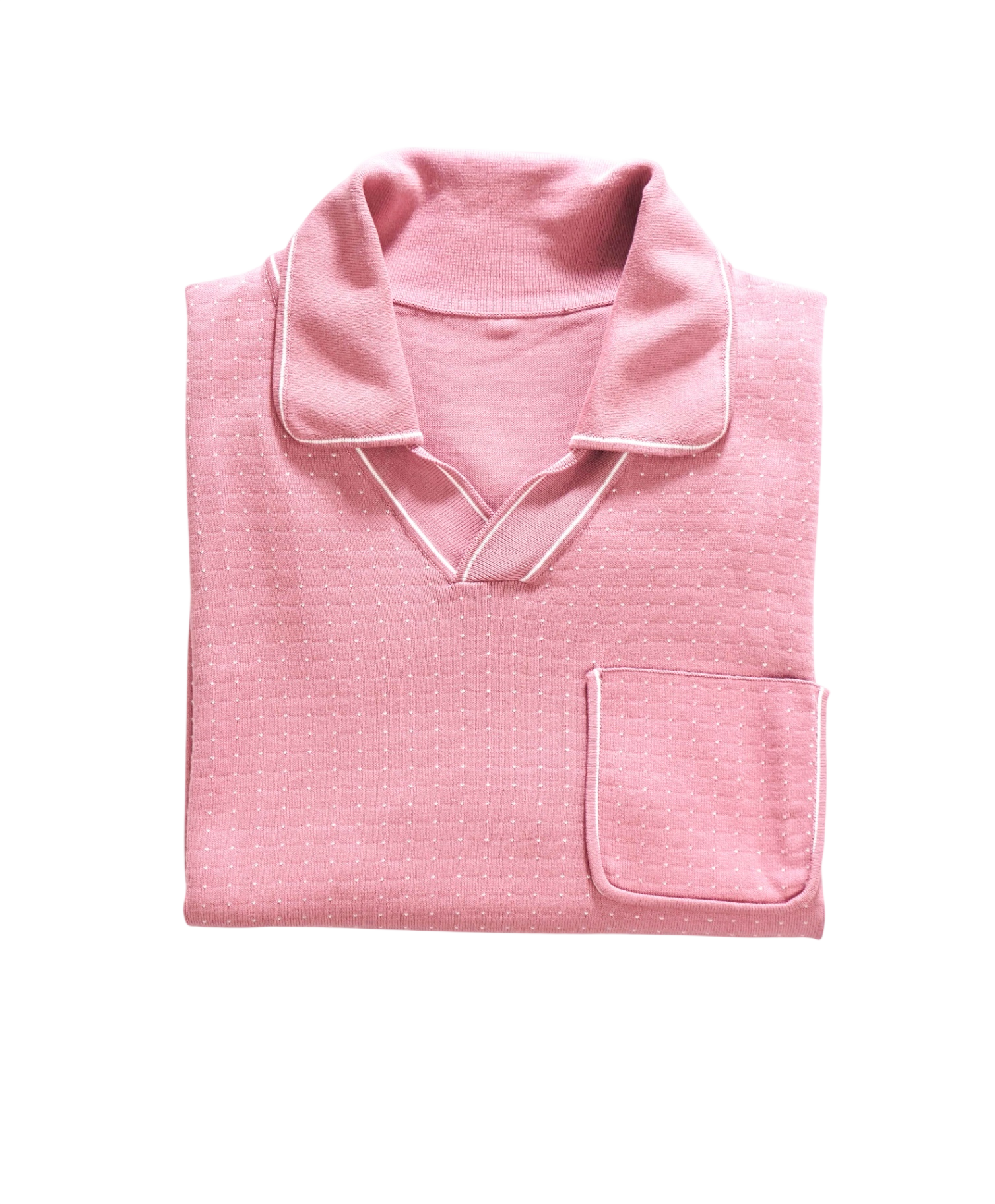 $129 MR PORTER (MR P)- Pink Polka-Dot Polo Shirt - M