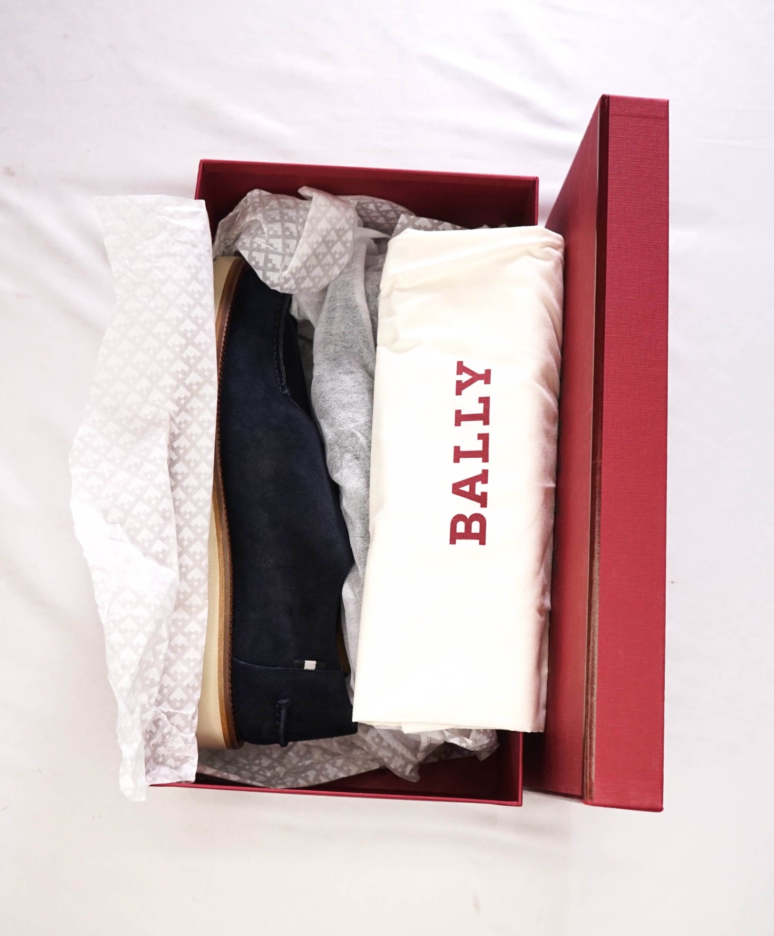 $820 BALLY - Navy Blue Suede Derby - US 10 (9UK)
