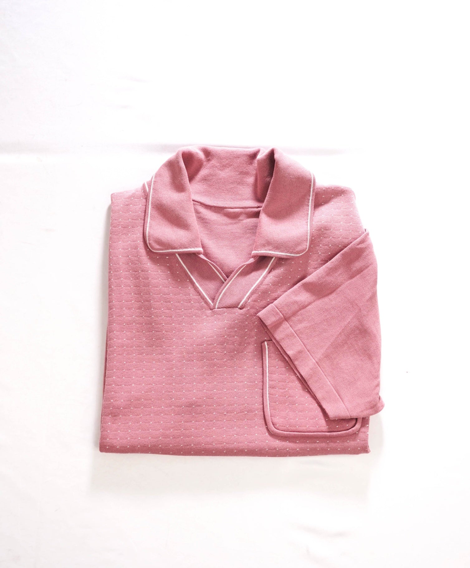 $129 MR PORTER (MR P)- Pink Polka-Dot Polo Shirt - M