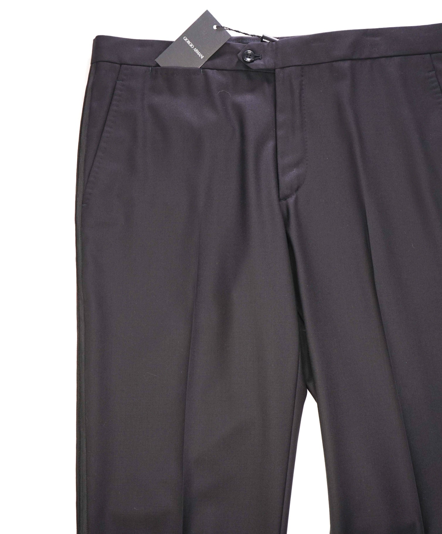 $1,275 GIORGIO ARMANI - *Custom 1 of 1* Black Tuxedo Pants - 36W