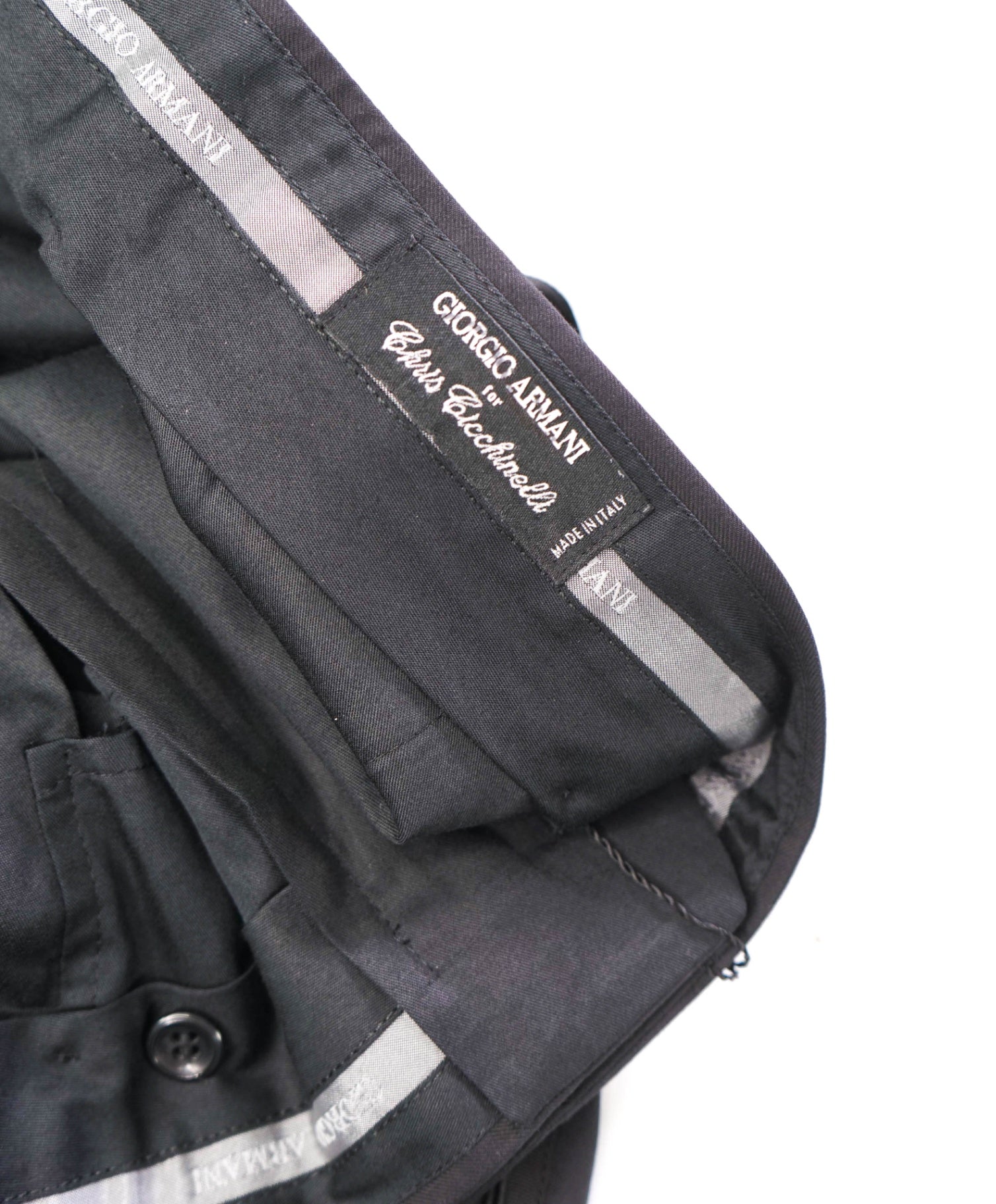 $1,275 GIORGIO ARMANI - *Custom 1 of 1* Black Tuxedo Pants - 36W