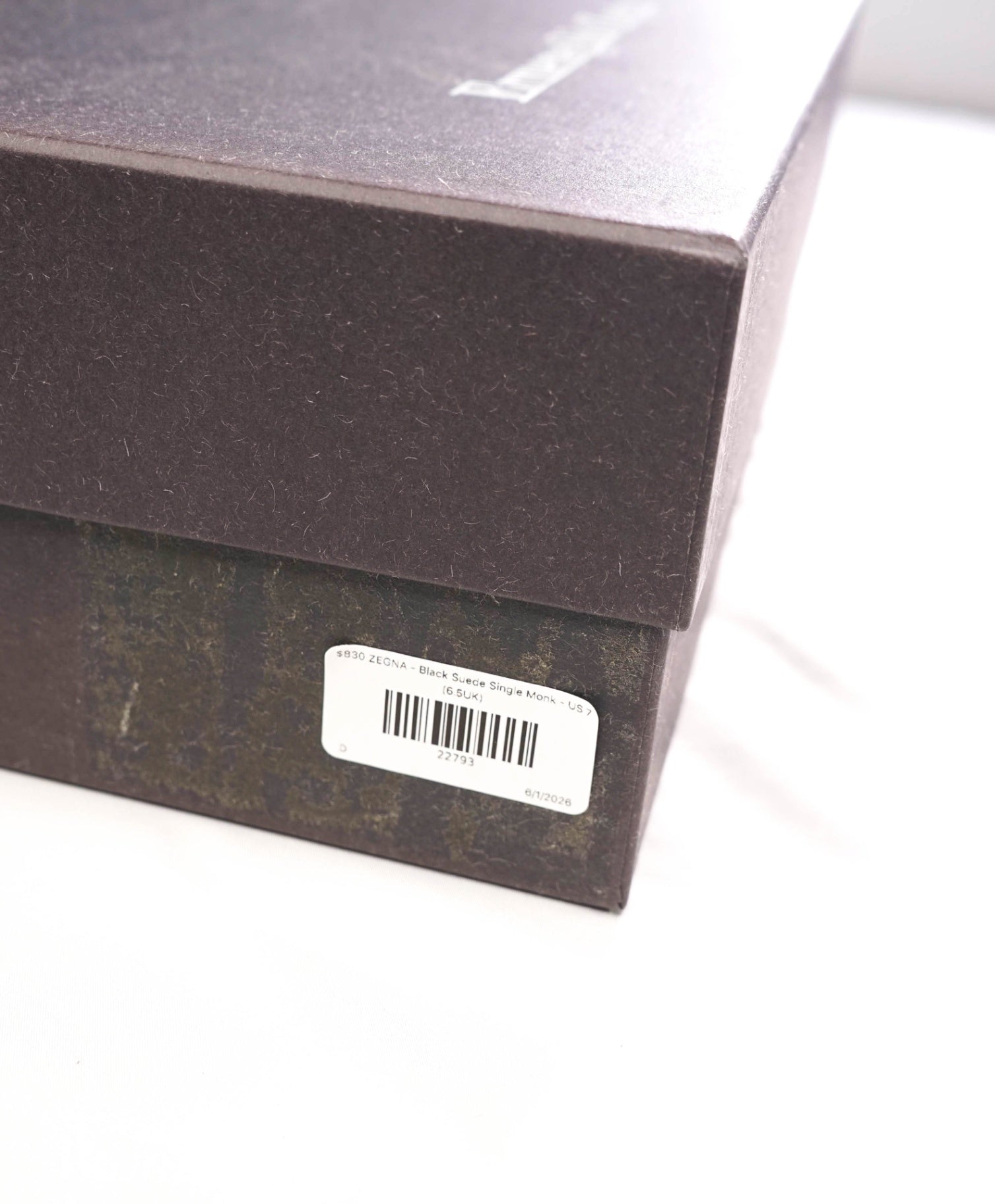 $830 ZEGNA - Black Suede Single Monk - US 7 (6.5UK)