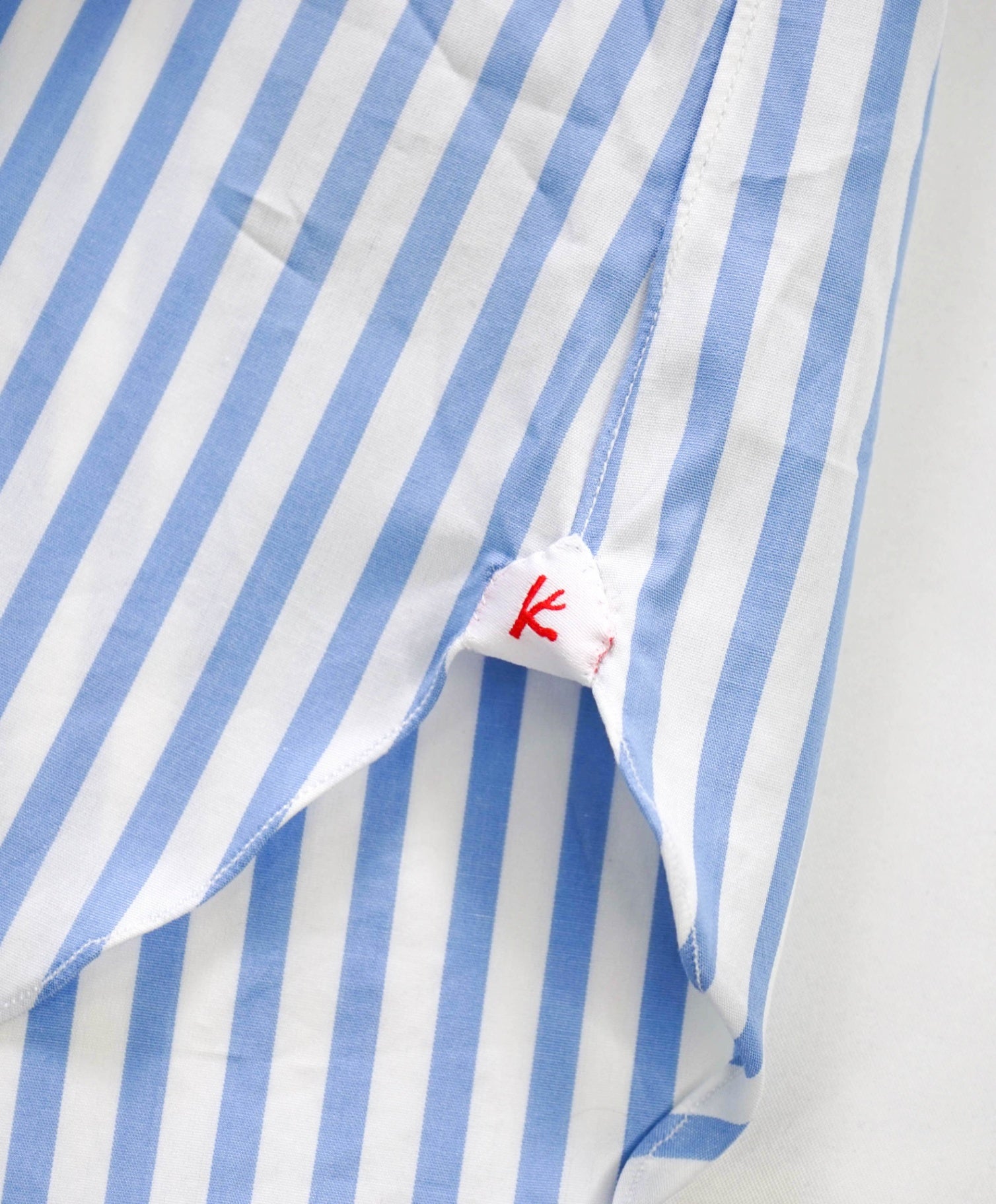 $730 ISAIA - Blue Stripe Cotton Shirt - 17.5 | 44