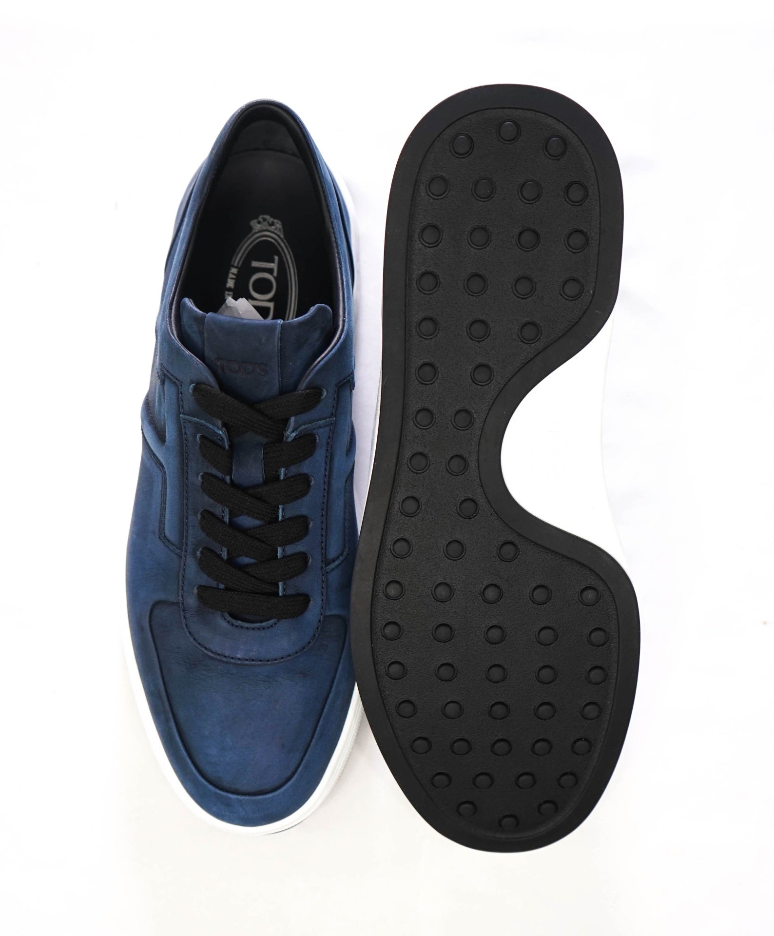 $995 TOD'S - Navy Blue Suede Sneakers - US 9 (8UK)