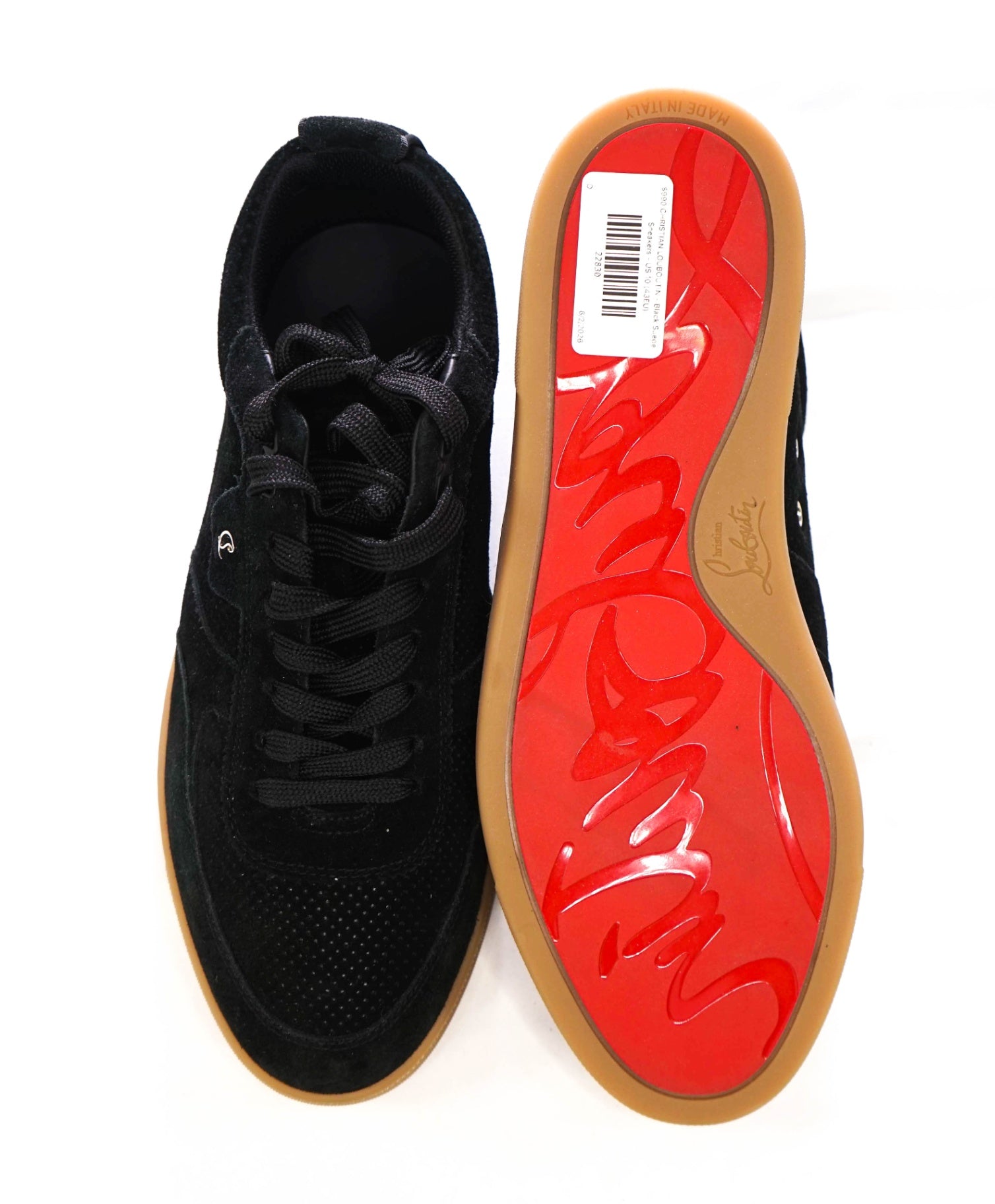 $990 CHRISTIAN LOUBOUTIN - Black Suede Sneakers - US 10 (43EU)