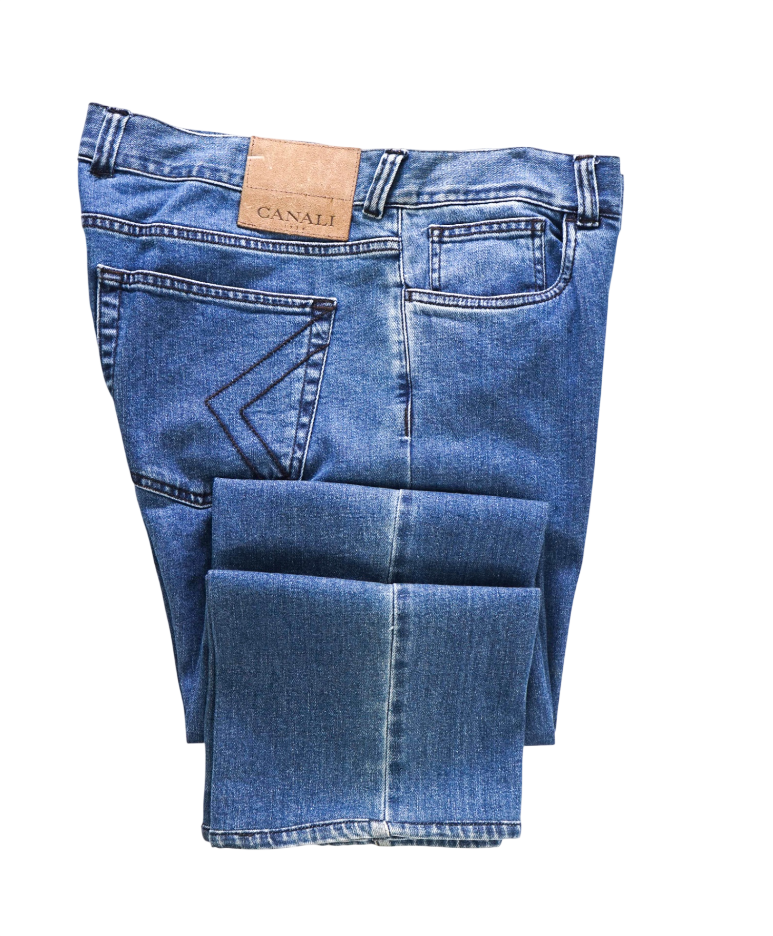 $675 CANALI - Light Wash Denim Jeans - 37W