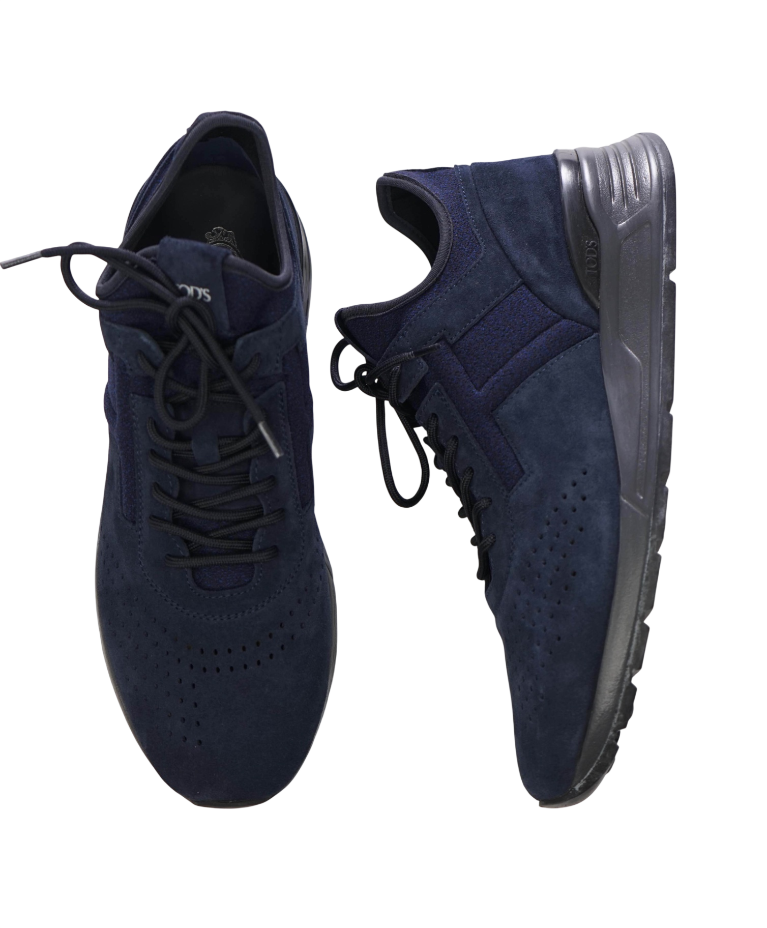 $945 TOD'S - Navy Blue Suede Sneakers - US 8.5 (7.5UK)