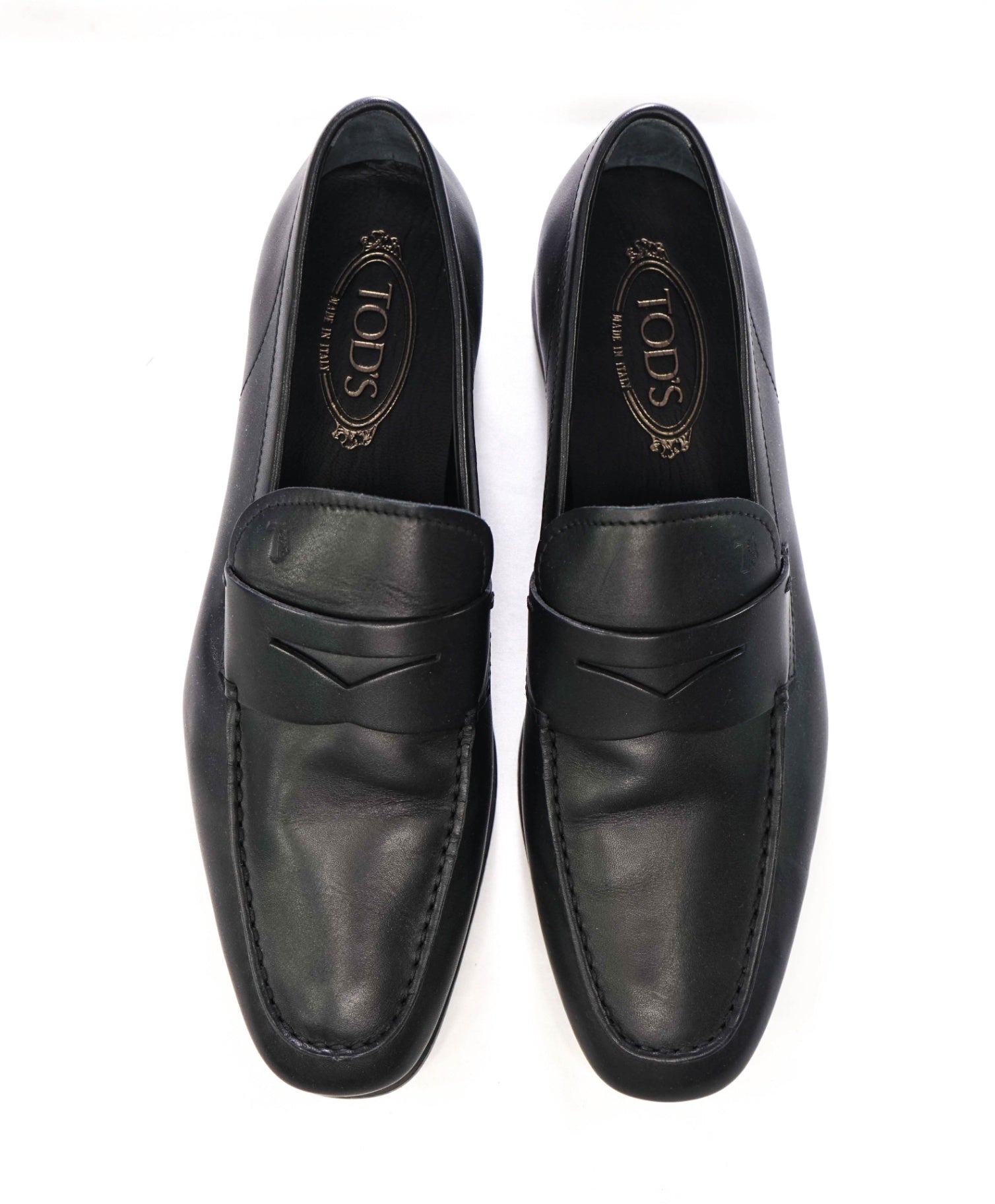 $925 TOD'S - Black Leather Loafers - US 9.5 (8.5UK)