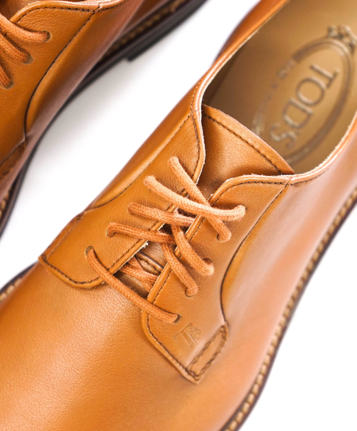 $875 TOD'S - Brown Leather Derby - US 9 (8UK)