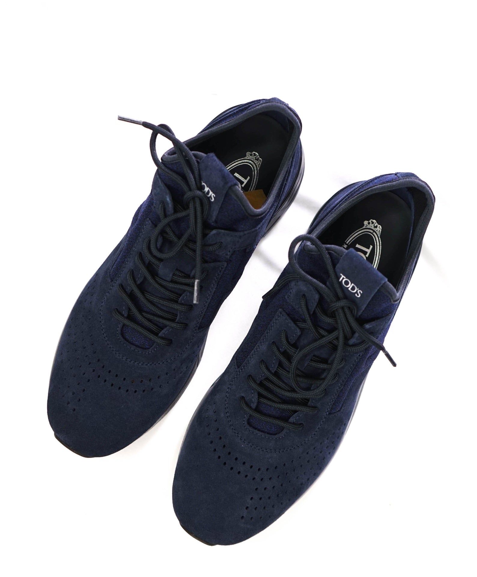 $945 TOD'S - Navy Blue Suede Sneakers - US 8.5 (7.5UK)
