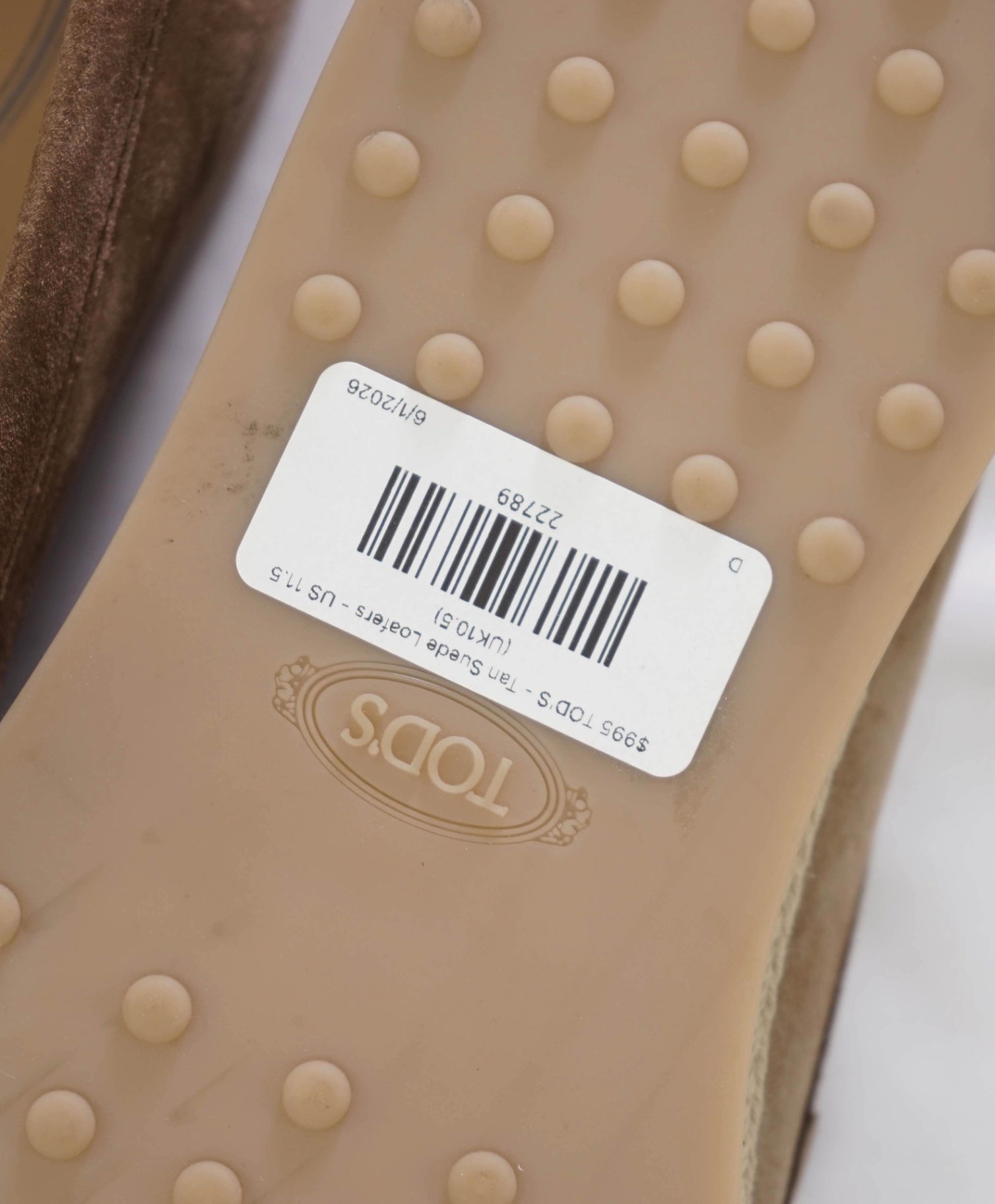 $995 TOD'S - Tan Suede Penny Loafers - US 11.5 (UK10.5)