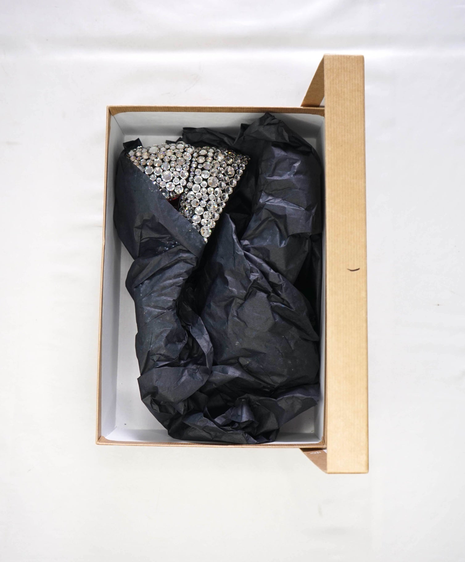 $2,995 LOUBOUTIN - "MINNY MAXI" Crystal-Embellished Black Suede 70mm Pumps - US 7 (37EU)