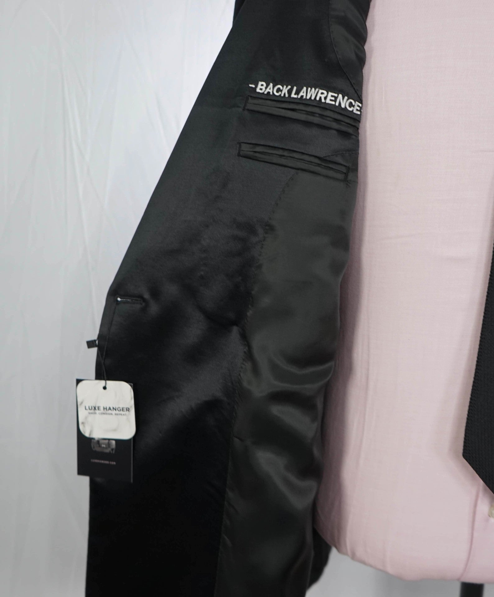 $1,595 BACK LAWRENCE -Black Velvet Double Breasted Shawl Dinner Jacket- 40 (50EU)