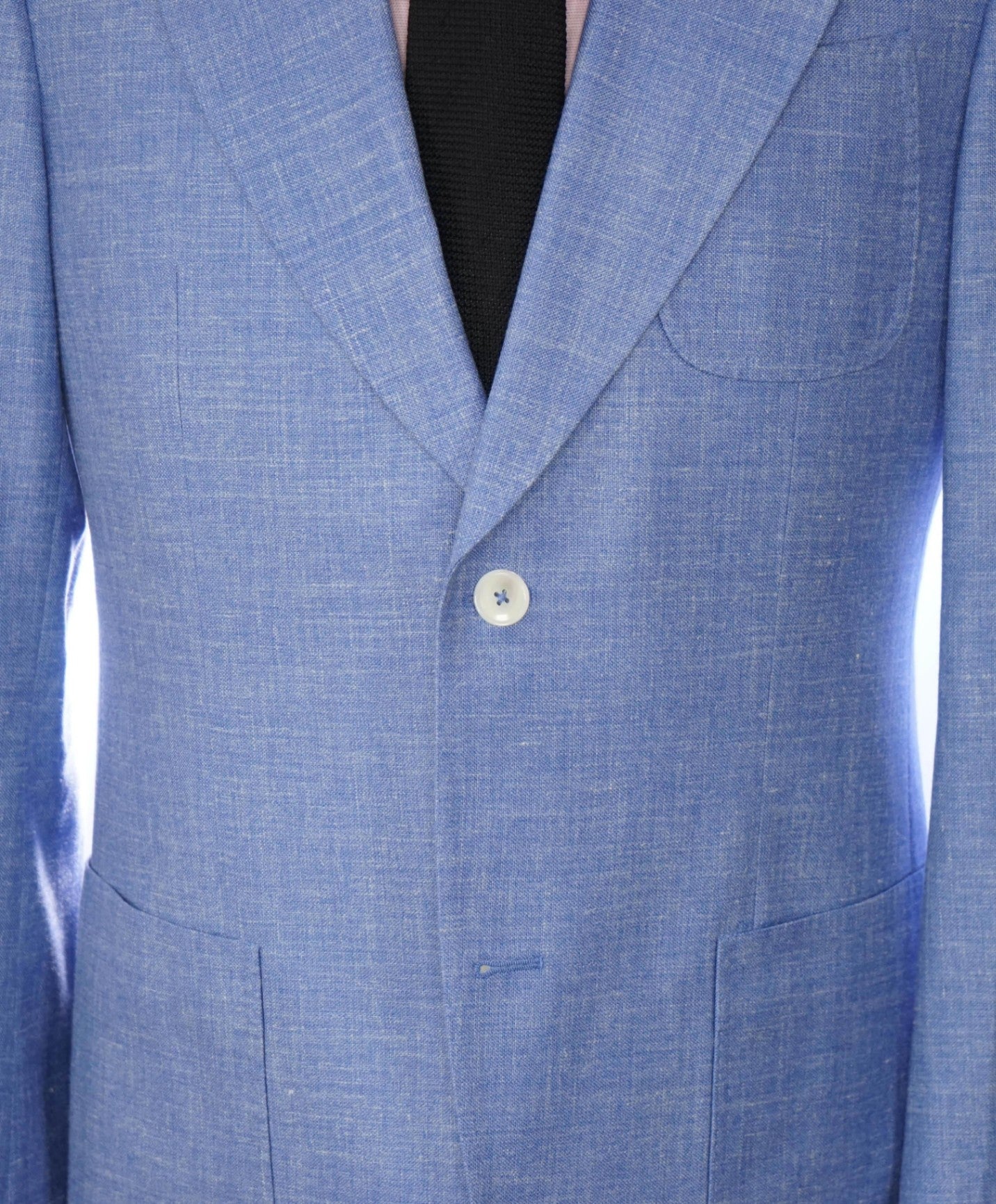 $1,395 VBC for BACK LAWRENCE - Light Blue Wool/Silk/Linen Blazer - 38R