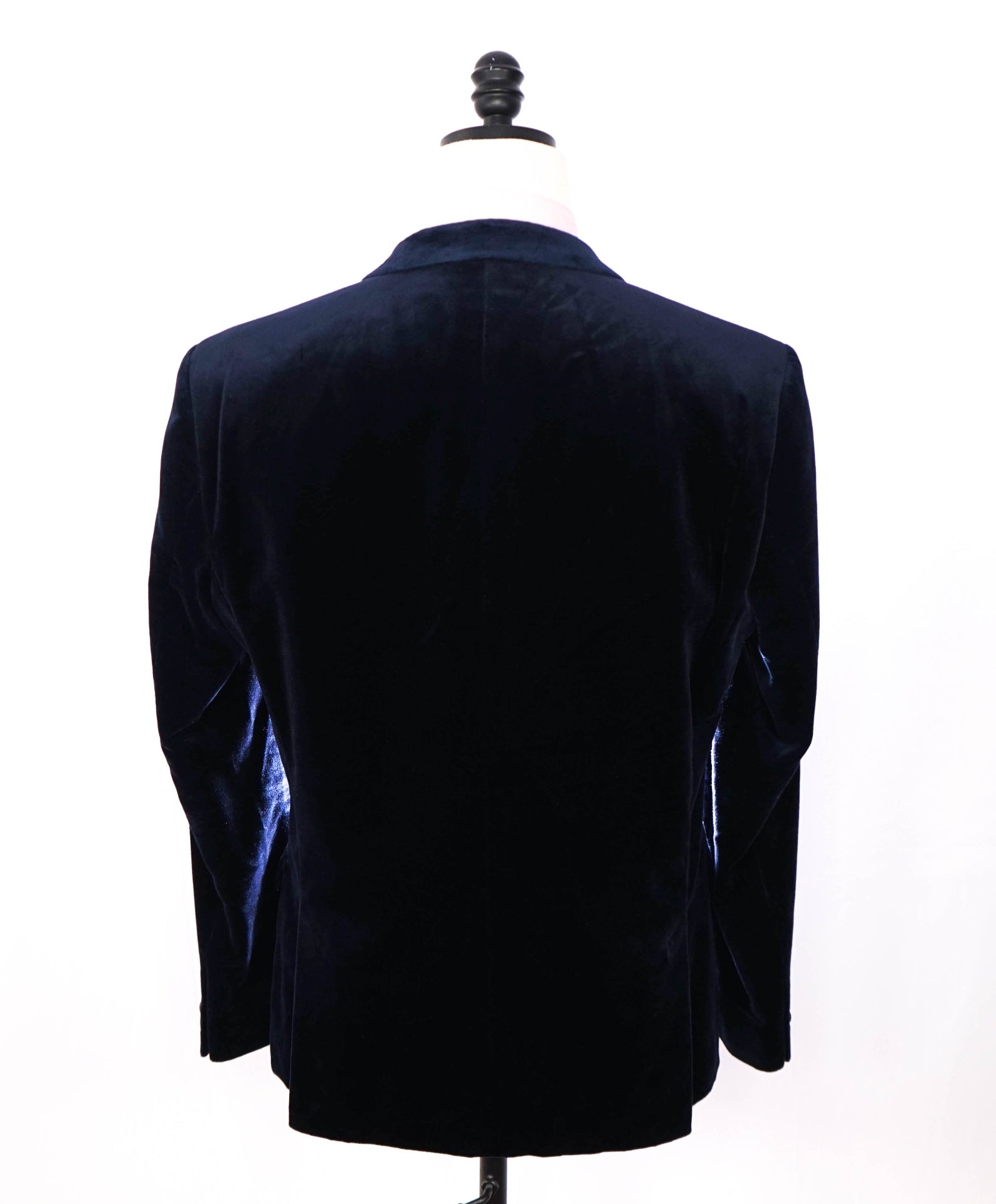 $400 HUGO BOSS - Navy Blue Velvet Blazer - 42S