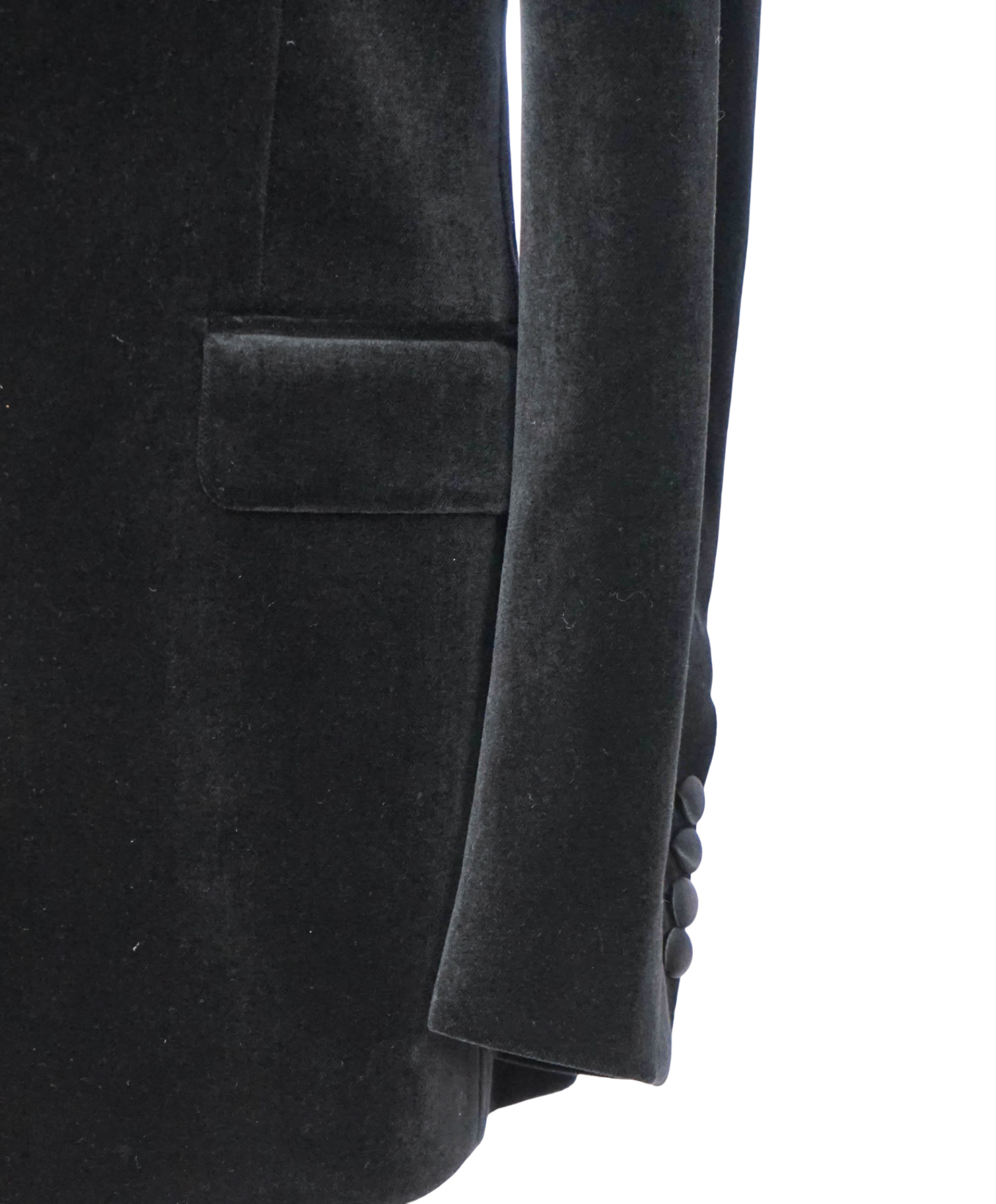 $1,595 BACK LAWRENCE -Black Velvet Double Breasted Shawl Dinner Jacket- 40 (50EU)