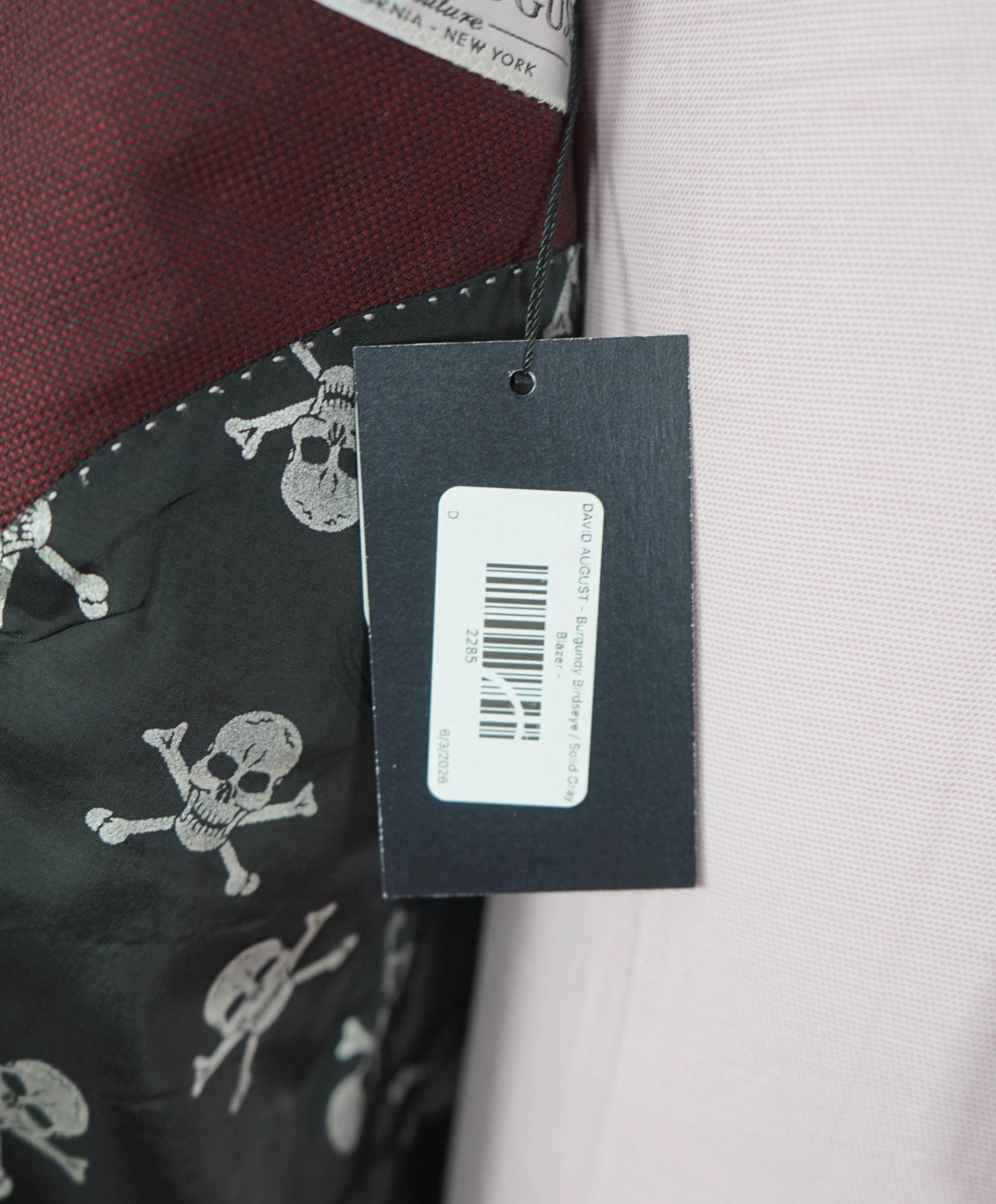 $5,950 DAVID AUGUST - *Made For MLBs Brandon League* Burgundy Blazer -42R