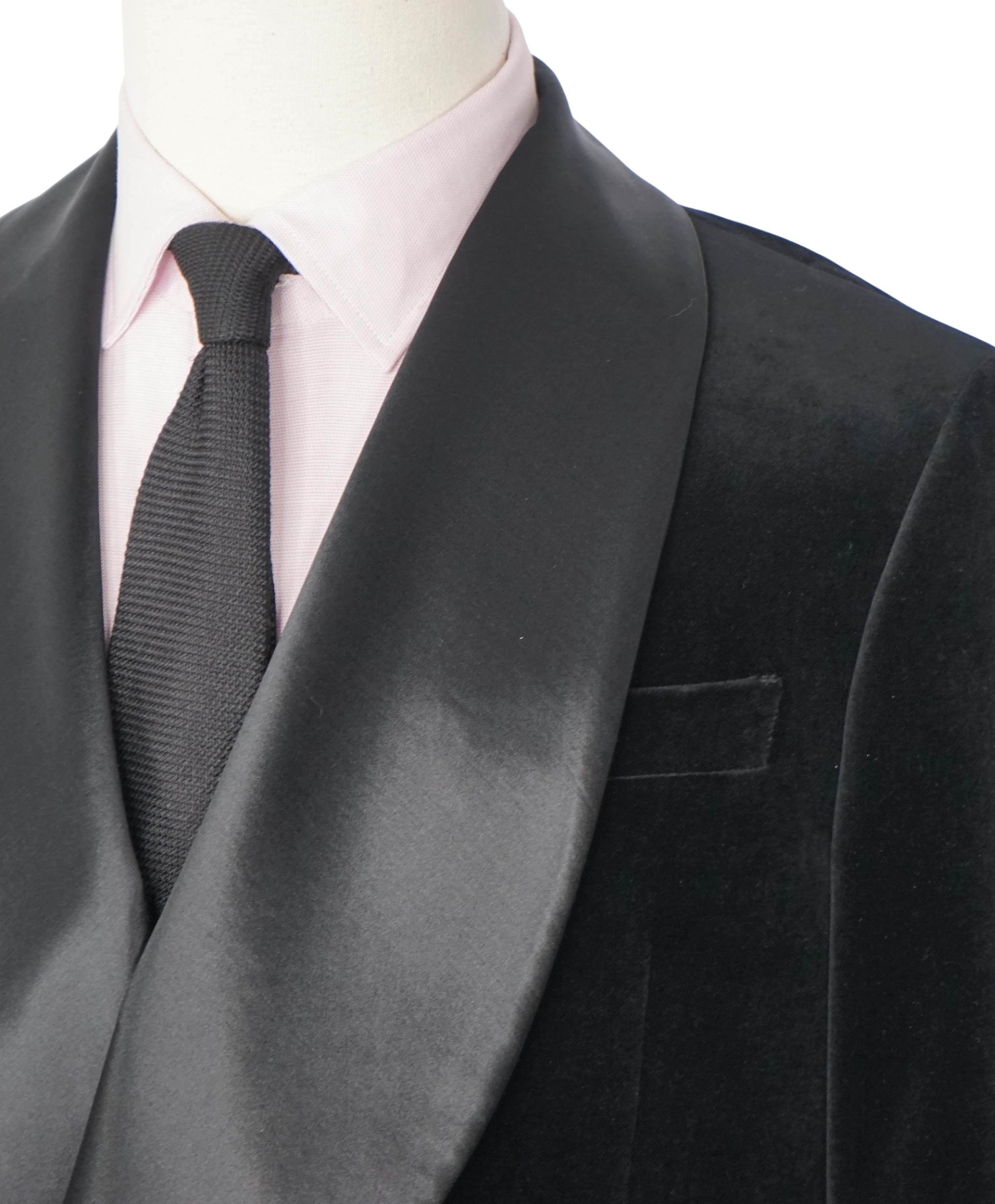 $1,595 BACK LAWRENCE - Black Velvet Double Breasted Shawl Dinner Jacket - 40 (50EU)