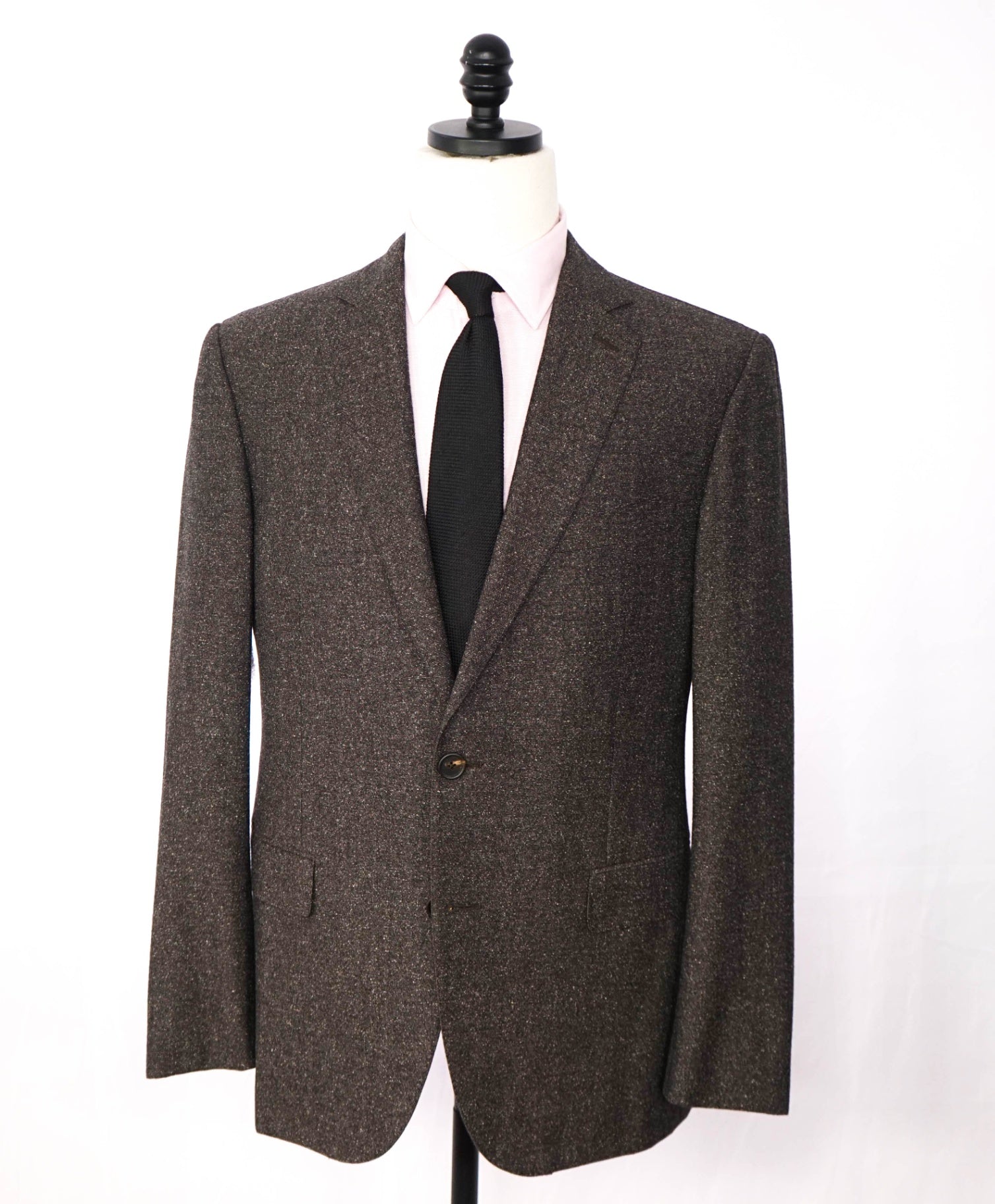 $2,295 PAL ZILERI - Brown Fleck SLIM Wool/Silk Suit - 42R