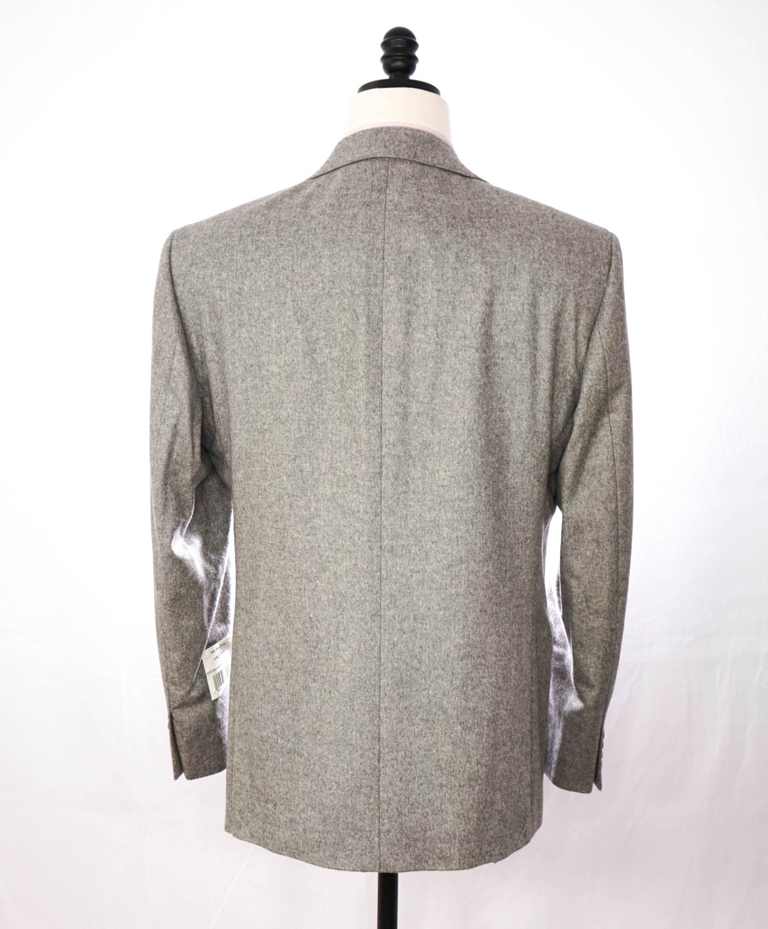 $1,295 SAKS 5TH AVE - Light Gray Herringbone Cashmere Blazer - 44R
