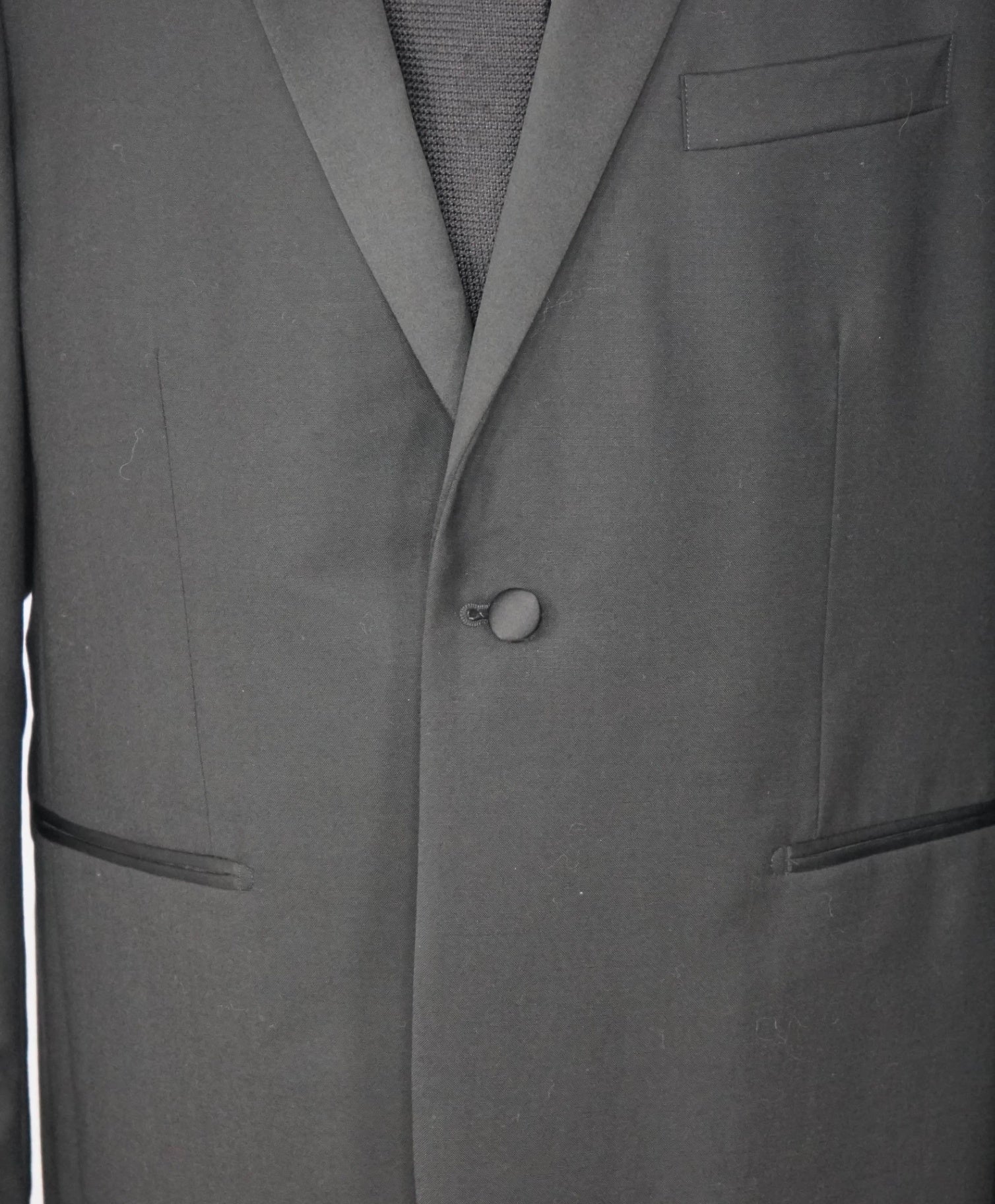 LORO PIANA For SFA - Black Super 120's Wool Dinner Jacket - 44L