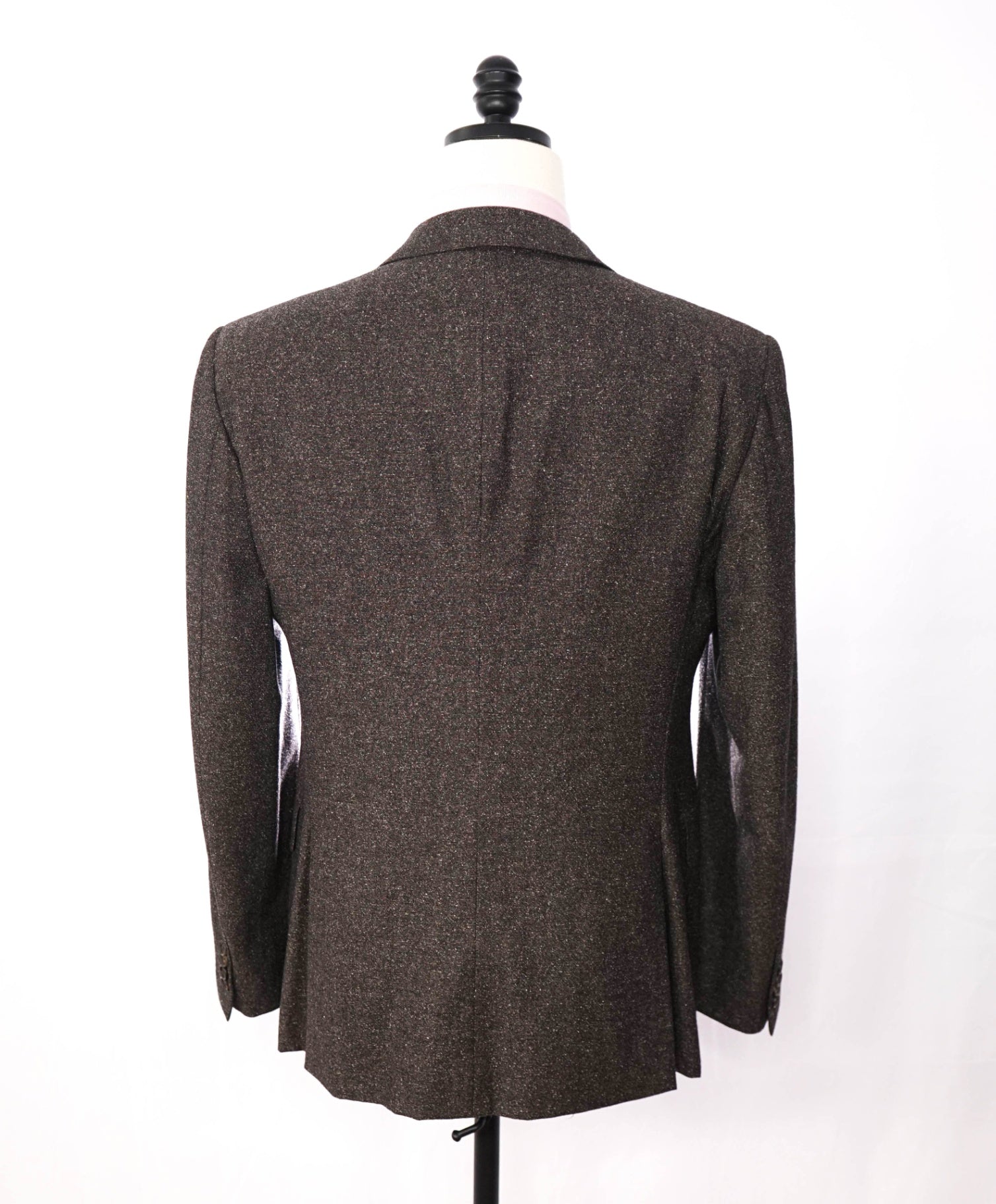 $2,295 PAL ZILERI - Brown Fleck SLIM Wool/Silk Suit - 42R