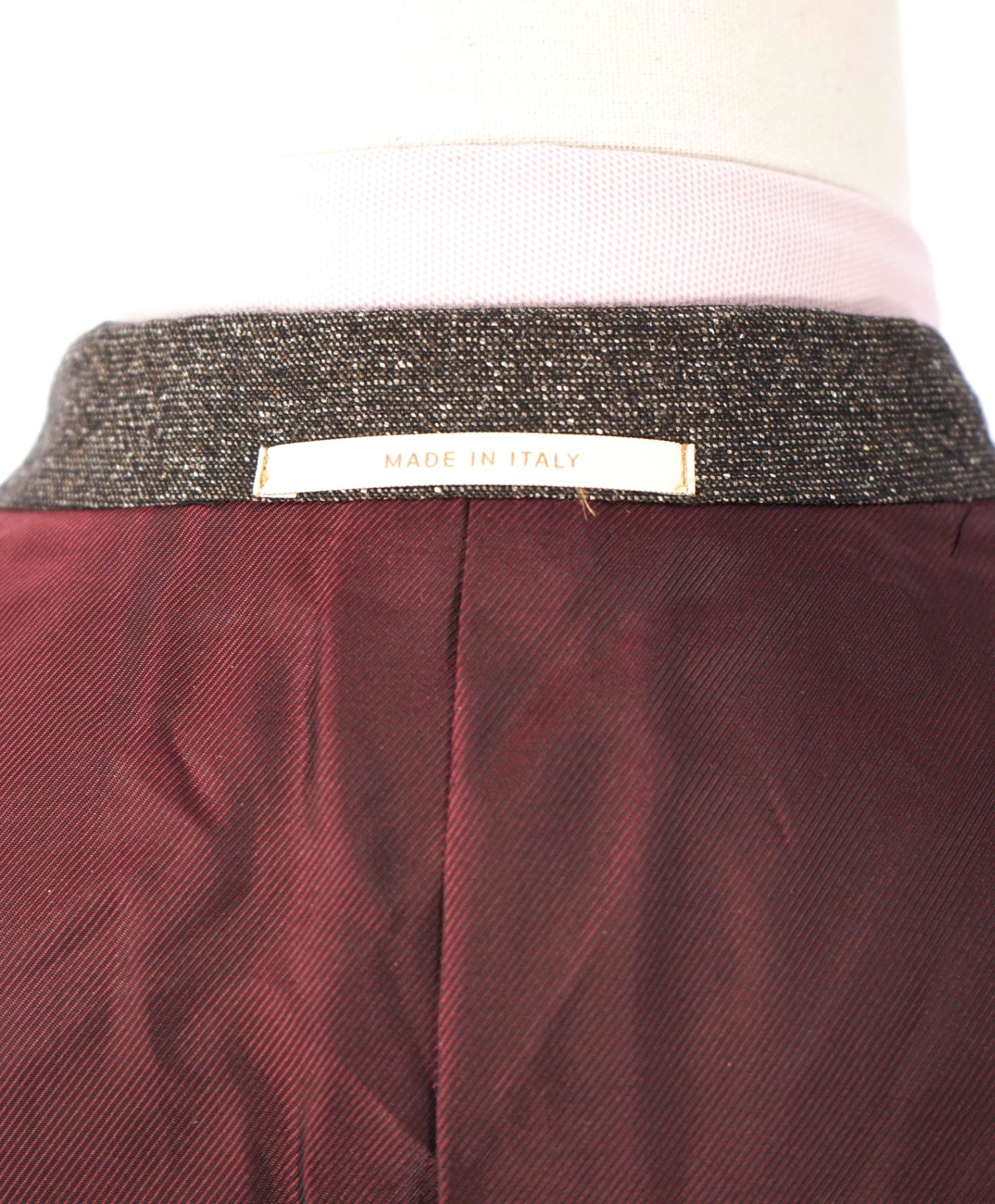 $2,295 PAL ZILERI - Brown Fleck SLIM Wool/Silk Suit - 42R