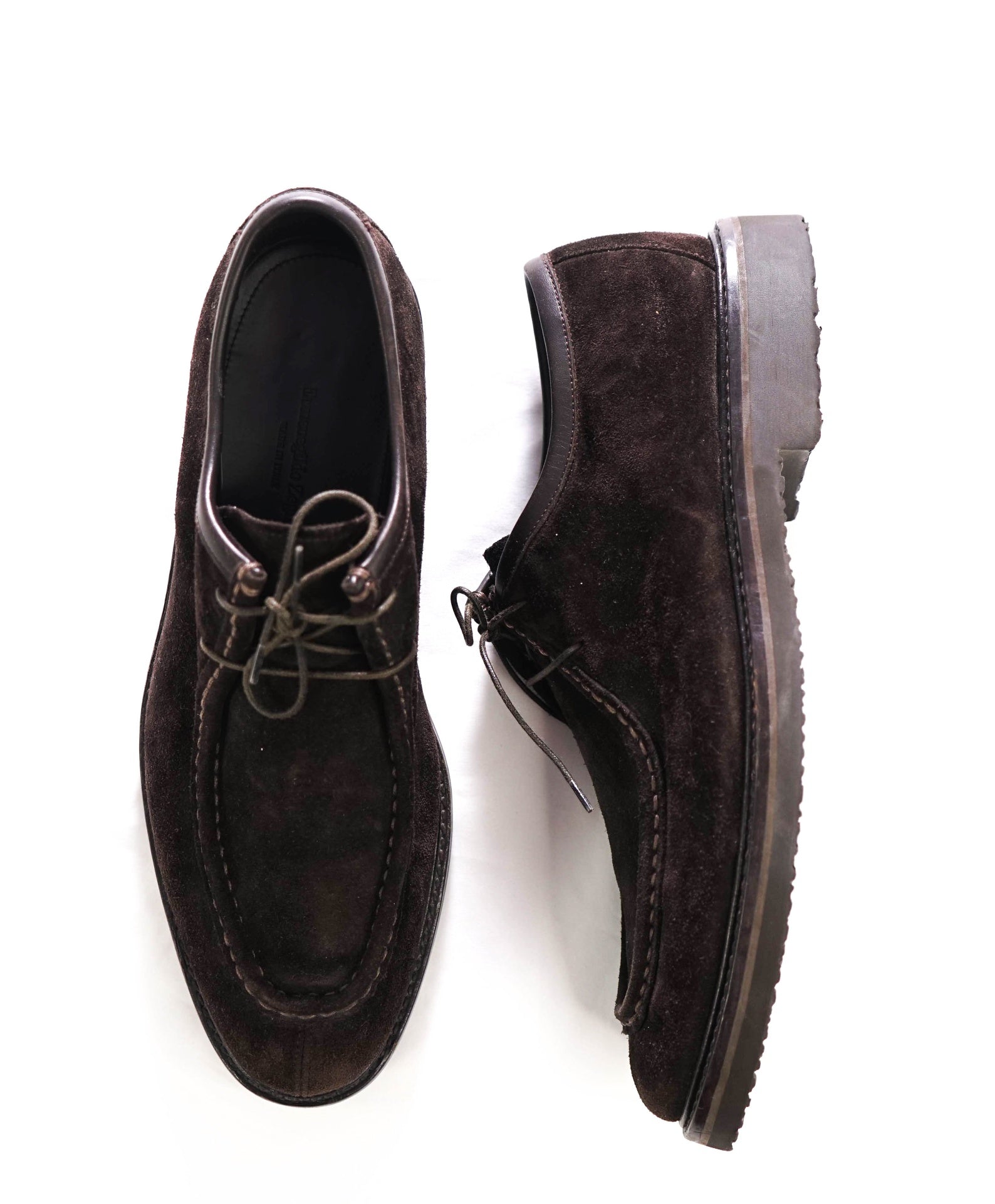 $795 ZEGNA - Brown Suede Low Chukka - US 9 (8UK)