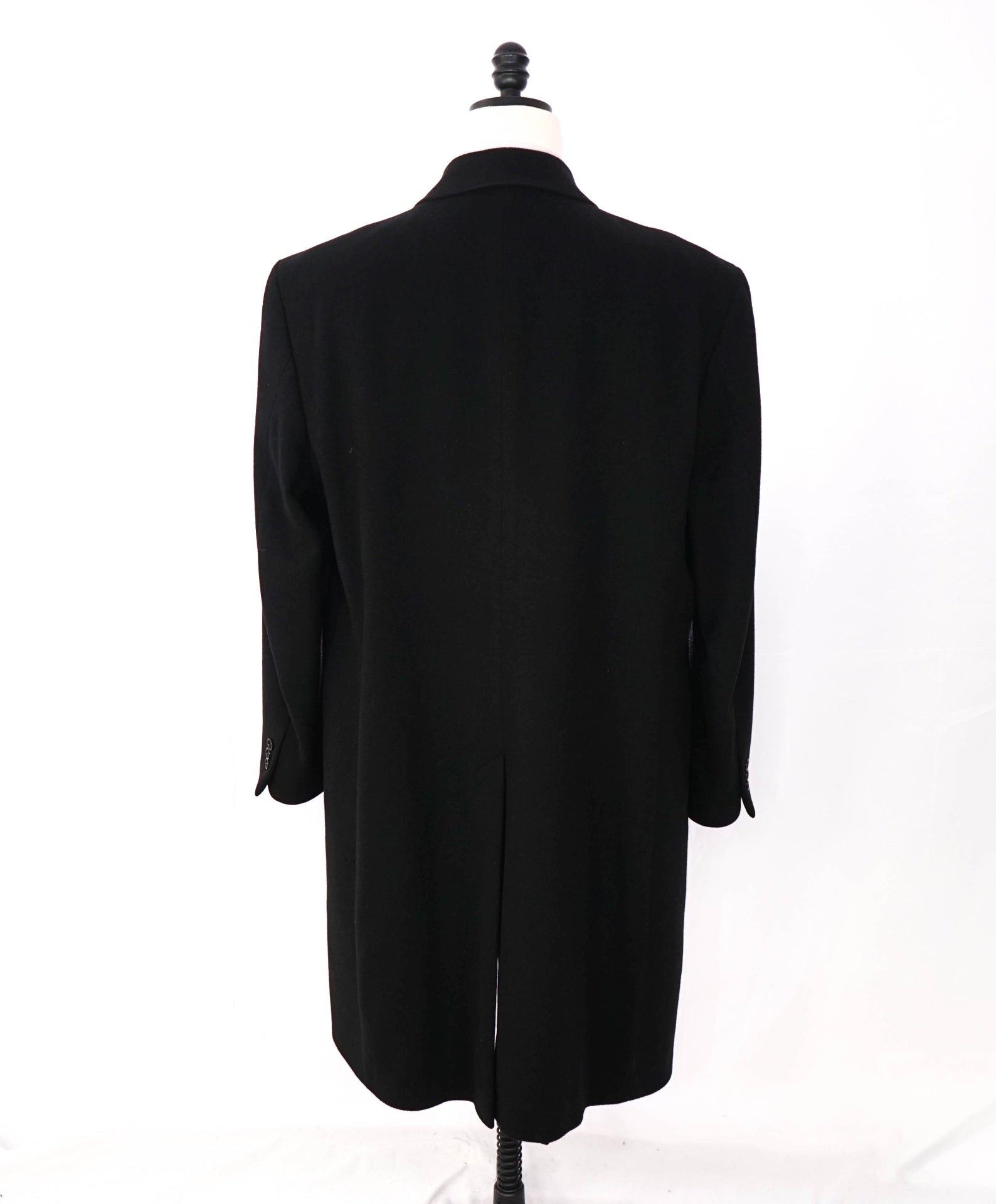 $1,998 SAKS FIFTH AVENUE - Black Cashmere Topcoat - 44R