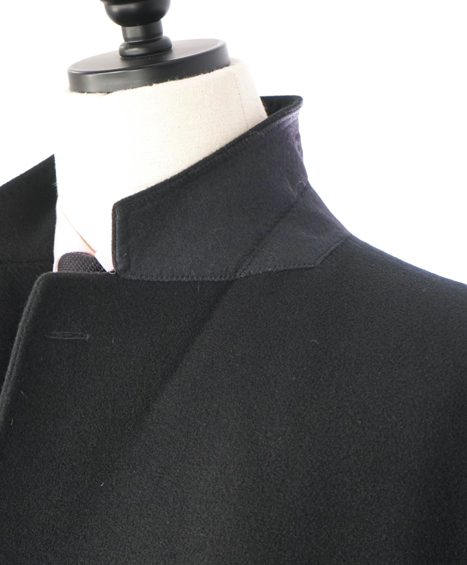 $1,998 SAKS FIFTH AVENUE - Black Cashmere Topcoat - 44R
