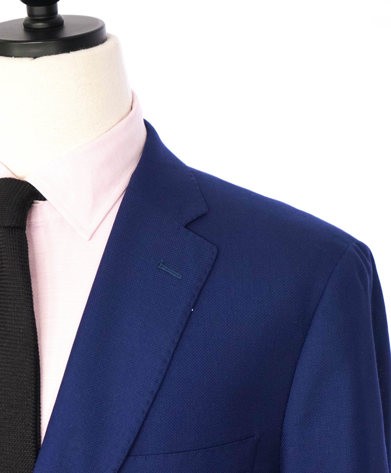 $998 ZEGNA For SFA - Navy Blue Woven Wool/Silk Blazer - 44R