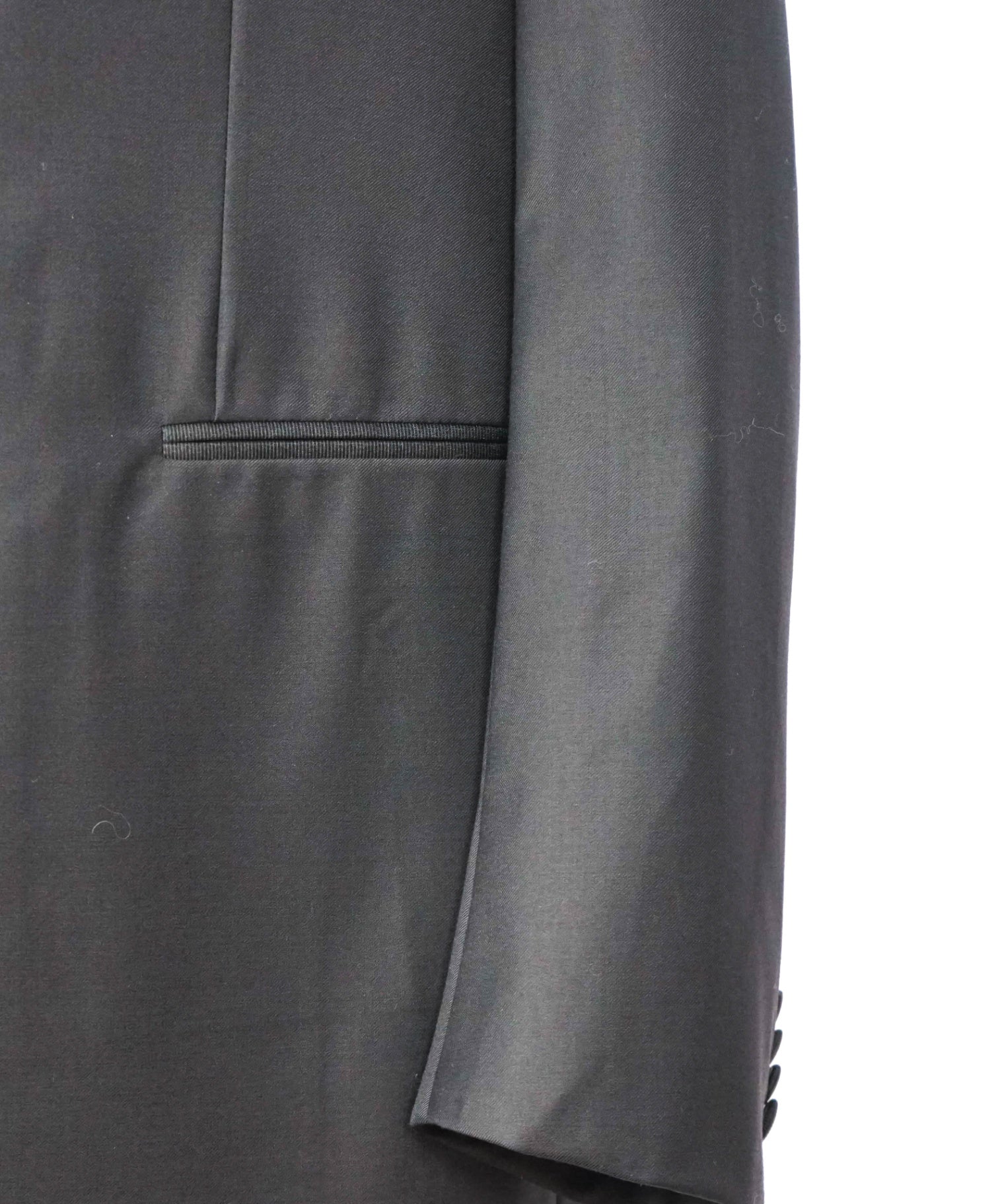 $4,595 ISAIA - Black Wool Peak Lapel Dinner Jacket - 52L