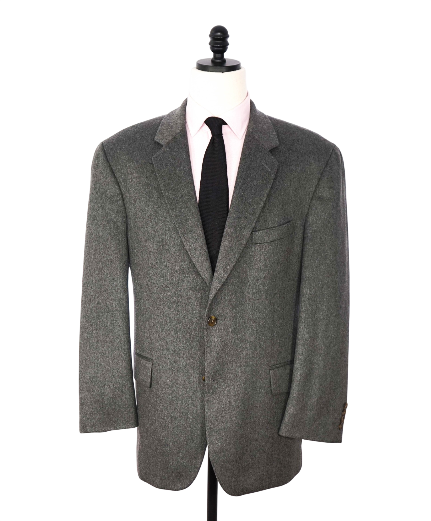 $795 RALPH LAUREN - VINTAGE Gray 100% Cashmere Blazer - 44R