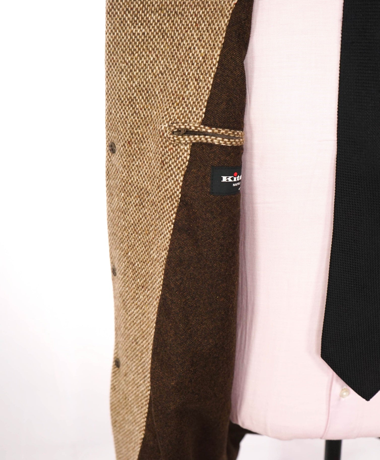 $7,800 KITON - Brown Cashmere Textured Overcoat Coat - 42 US