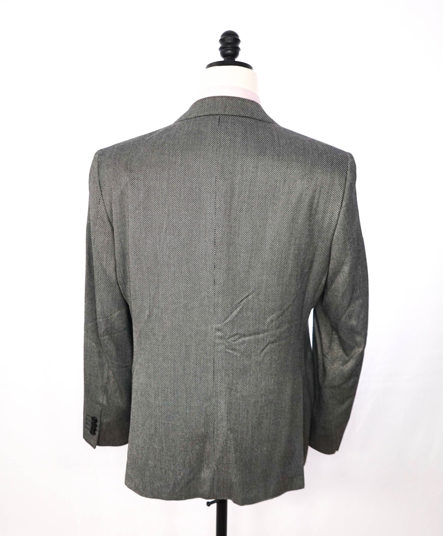 $695 VERSACE - Gray Sharkskin Bamboo Blazer - 42S