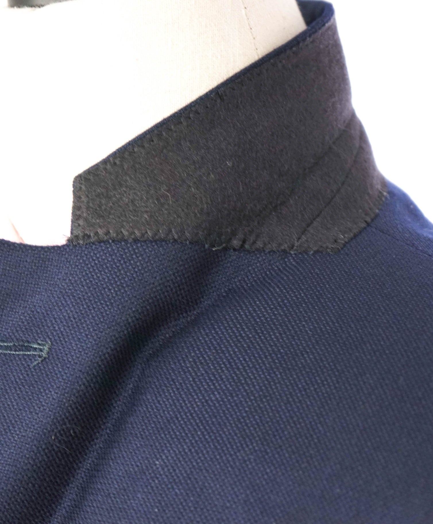 $798 LORO PIANA For SFA - Navy Blue Woven Wool Blazer - 42R