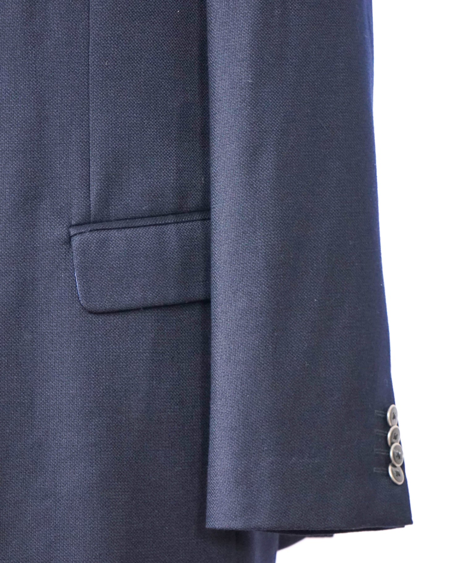 $798 LORO PIANA For SFA - Navy Blue Woven Wool Blazer - 42R