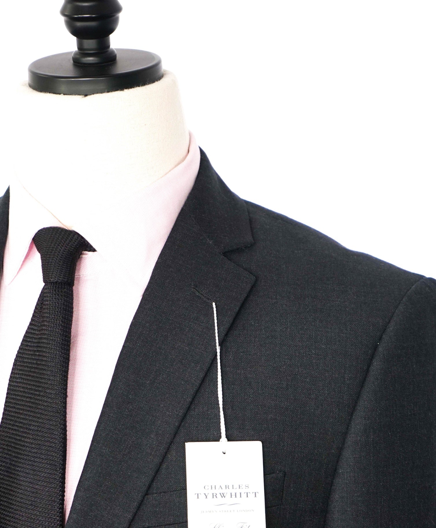 $420 CHARLES TYRWHITT - Solid Gray Super 110 Wool Blazer - 40L