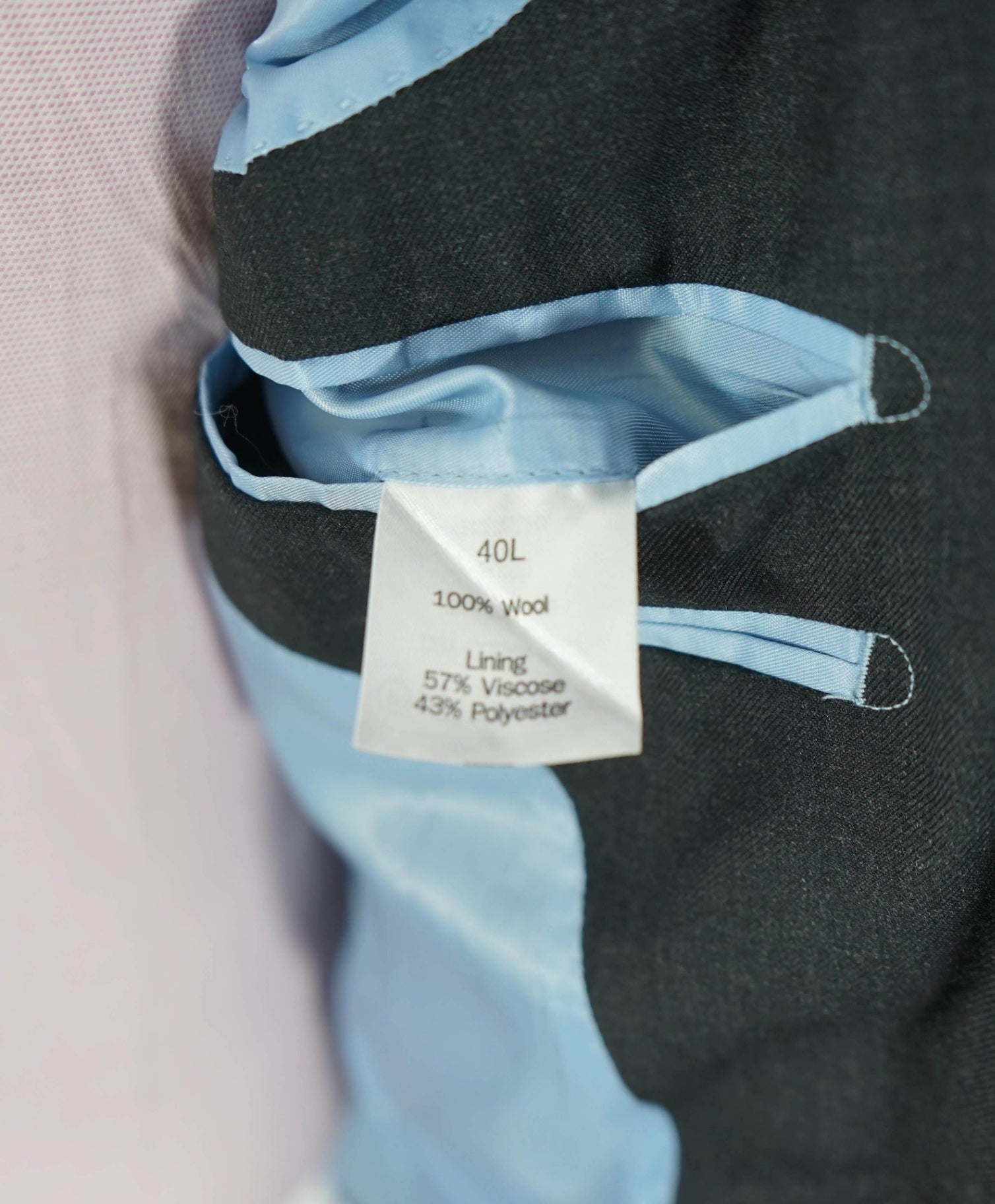 $420 CHARLES TYRWHITT - Solid Gray Super 110 Wool Blazer - 40L