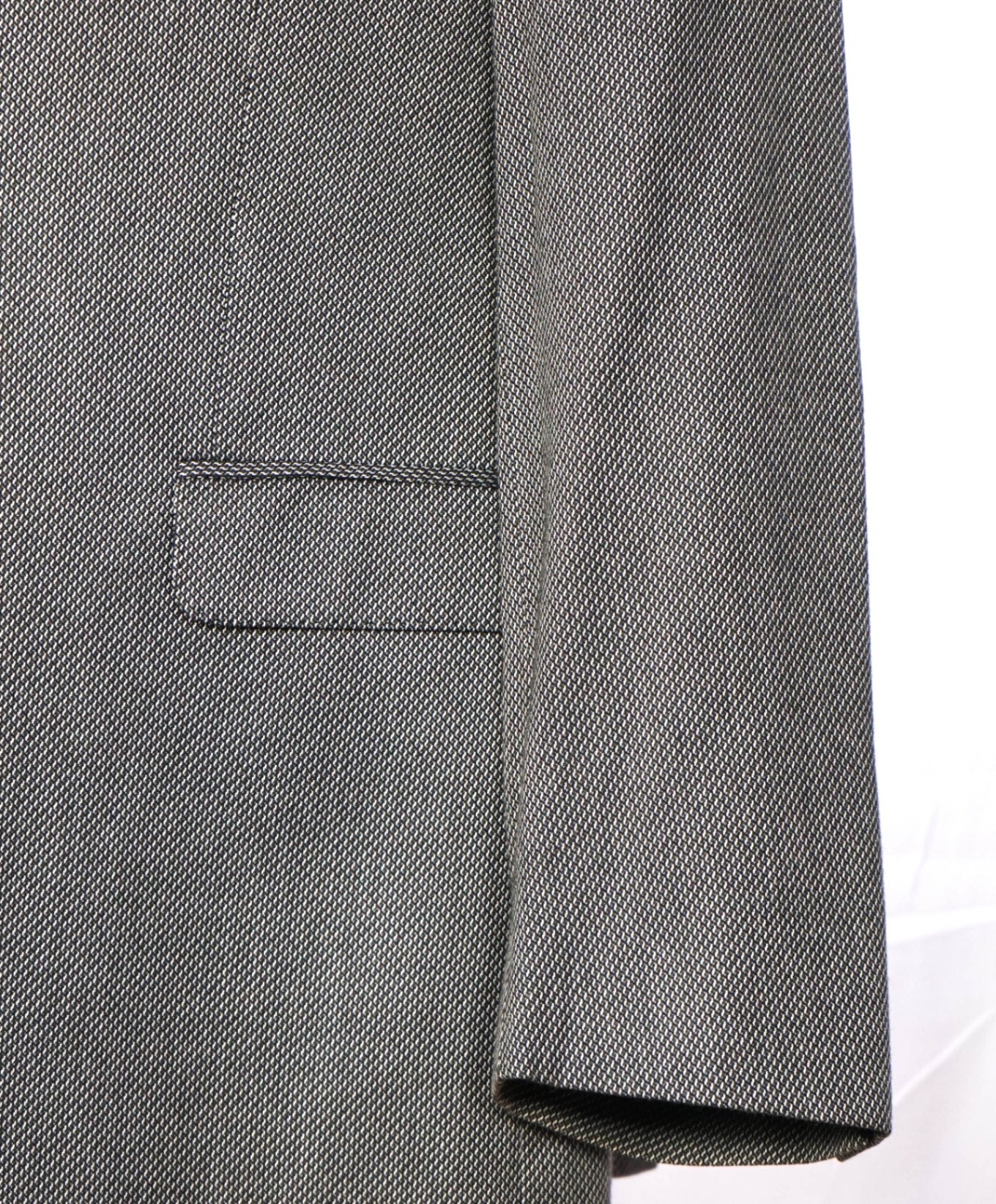$695 VERSACE - Gray Sharkskin Bamboo Blazer - 42S