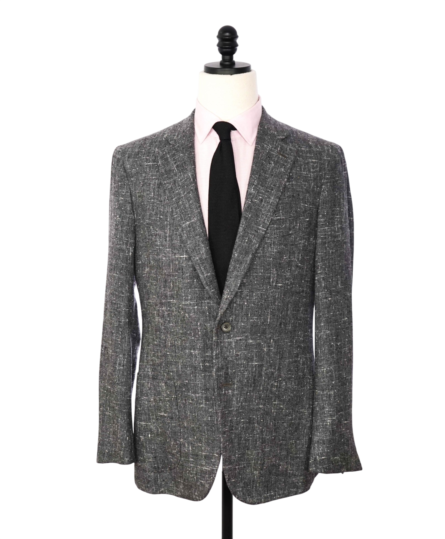 $4,695 ISAIA - Gray Silk/Wool/Cashmere Fleck Sport Coat - 42R