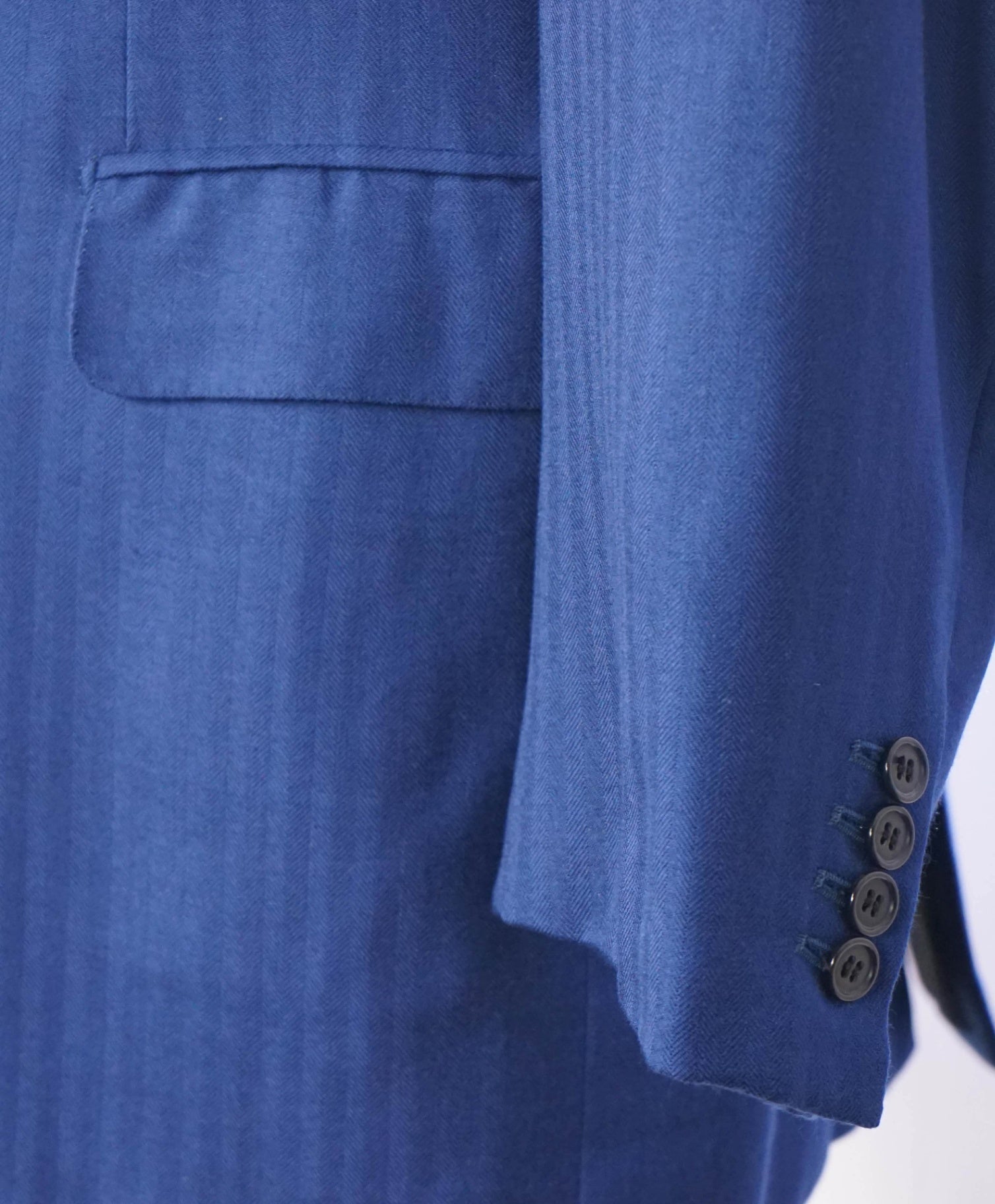 $5,300 BRIONI - Blue Tonal Stripe Wool/Silk Blazer - 44R